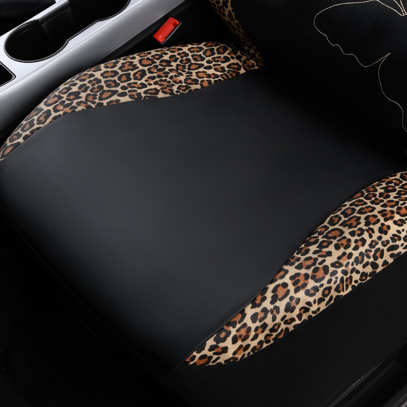 Flying Banner Butterfly Car Seat Covers Ful Set Fashion Universal Lady Woman Female Rear Bench Split Colorized (Full Set - Faux
