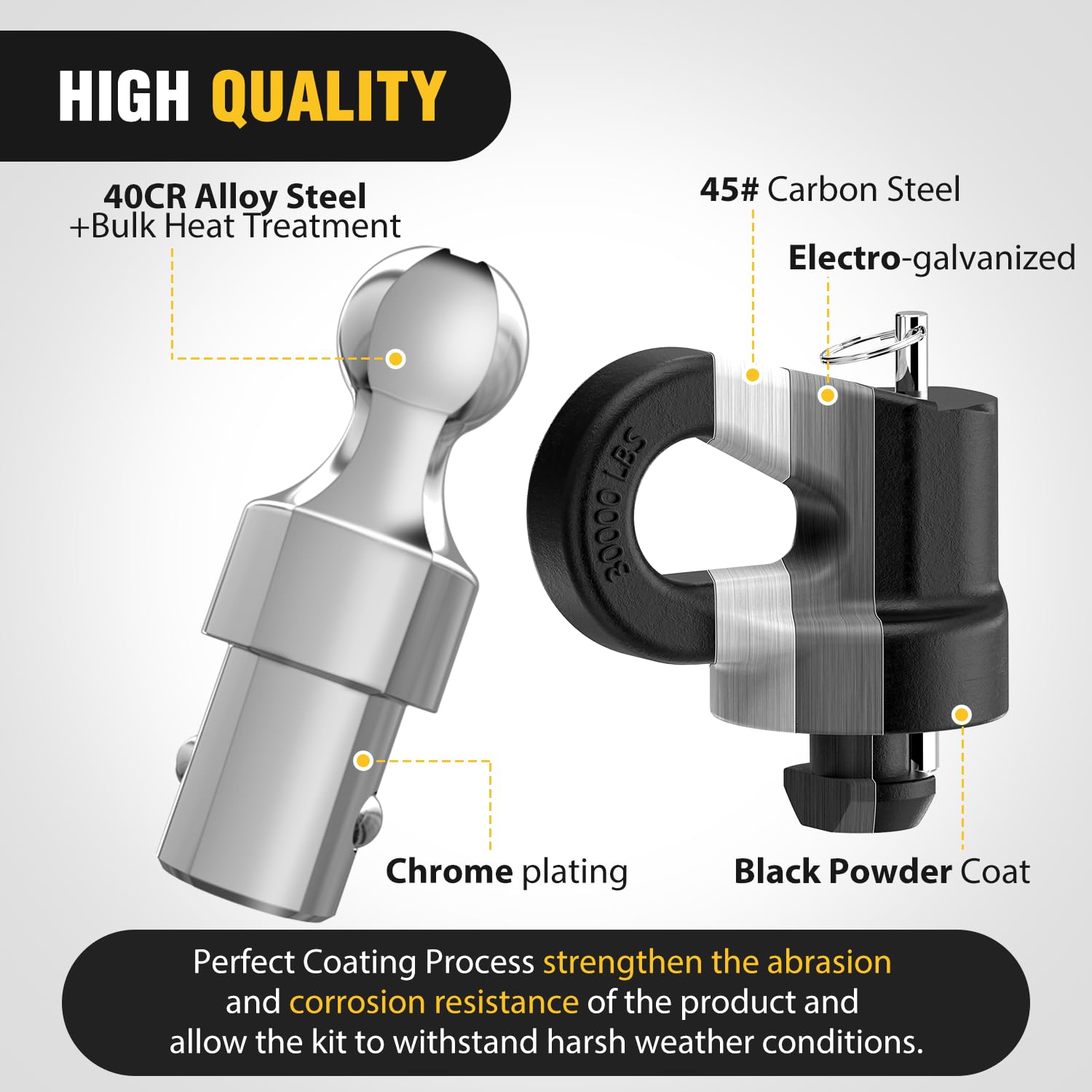 Nilight Puck System Gooseneck Hitch Kit (60692) With 2-5/16    Ball Of 38000Lbs Gtw And Chain Anchor Of 30000Lbs Gtw Fit For Che