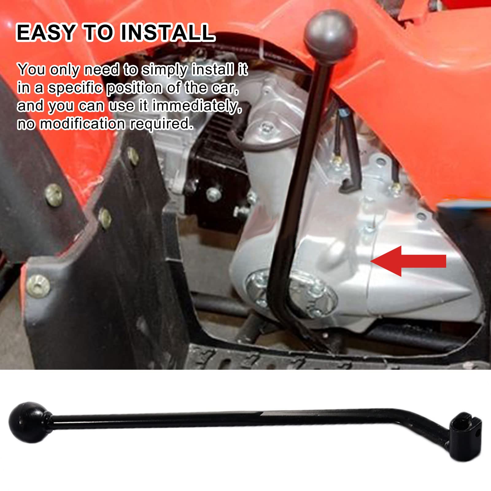 Motorcycle Hand Gear Lever Shifter Handle, 135 Degree Universal Hand Shifter Arm 16.1In Manual Lever Shifter Fit For 50Cc-125Cc