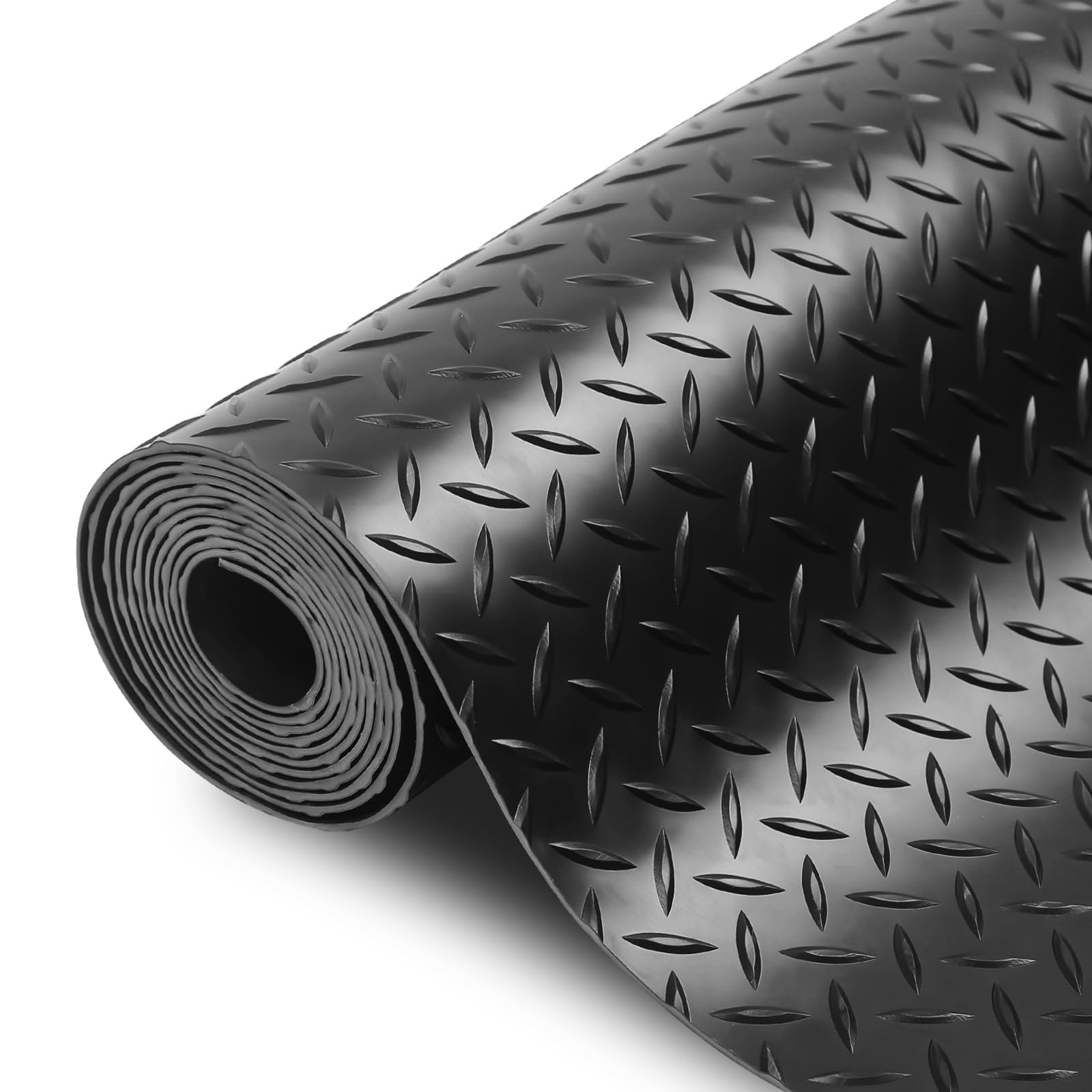 SEAL 4 x 15 Ft Premium Garage Floor Mat, 2.8mm Thickened Black Commercial Grade Heavy Duty Parking Mat for Garage Floor, Golf Ca