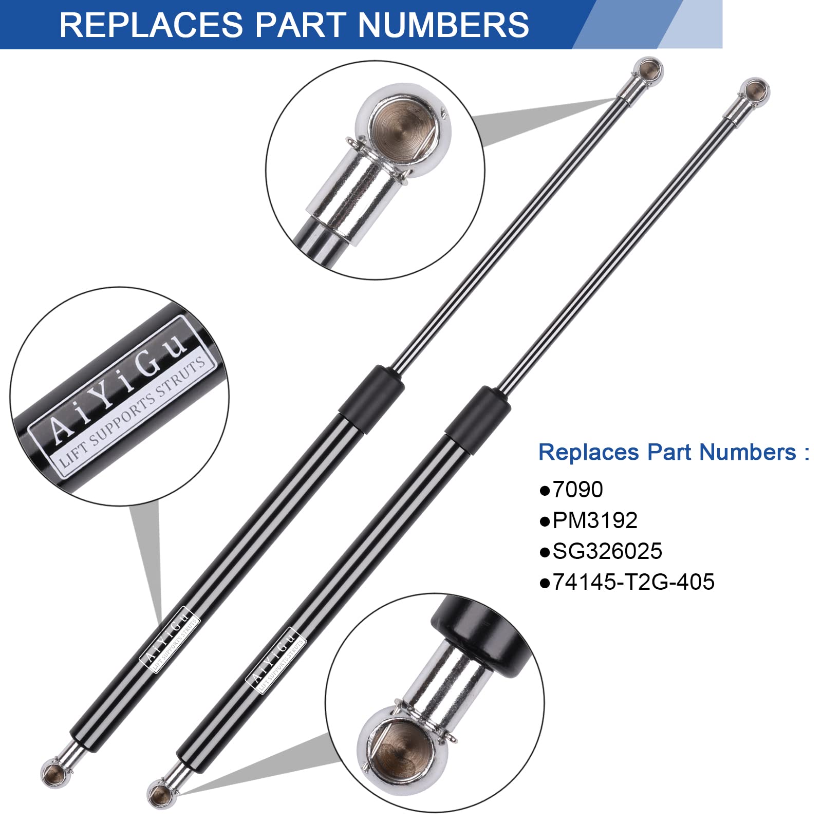 AiYiGu Front Hood Struts Shocks Lift Supports Gas Springs 7090 Compatible with Honda Accord 2013 2014 2015 2016 2017, Replacemen