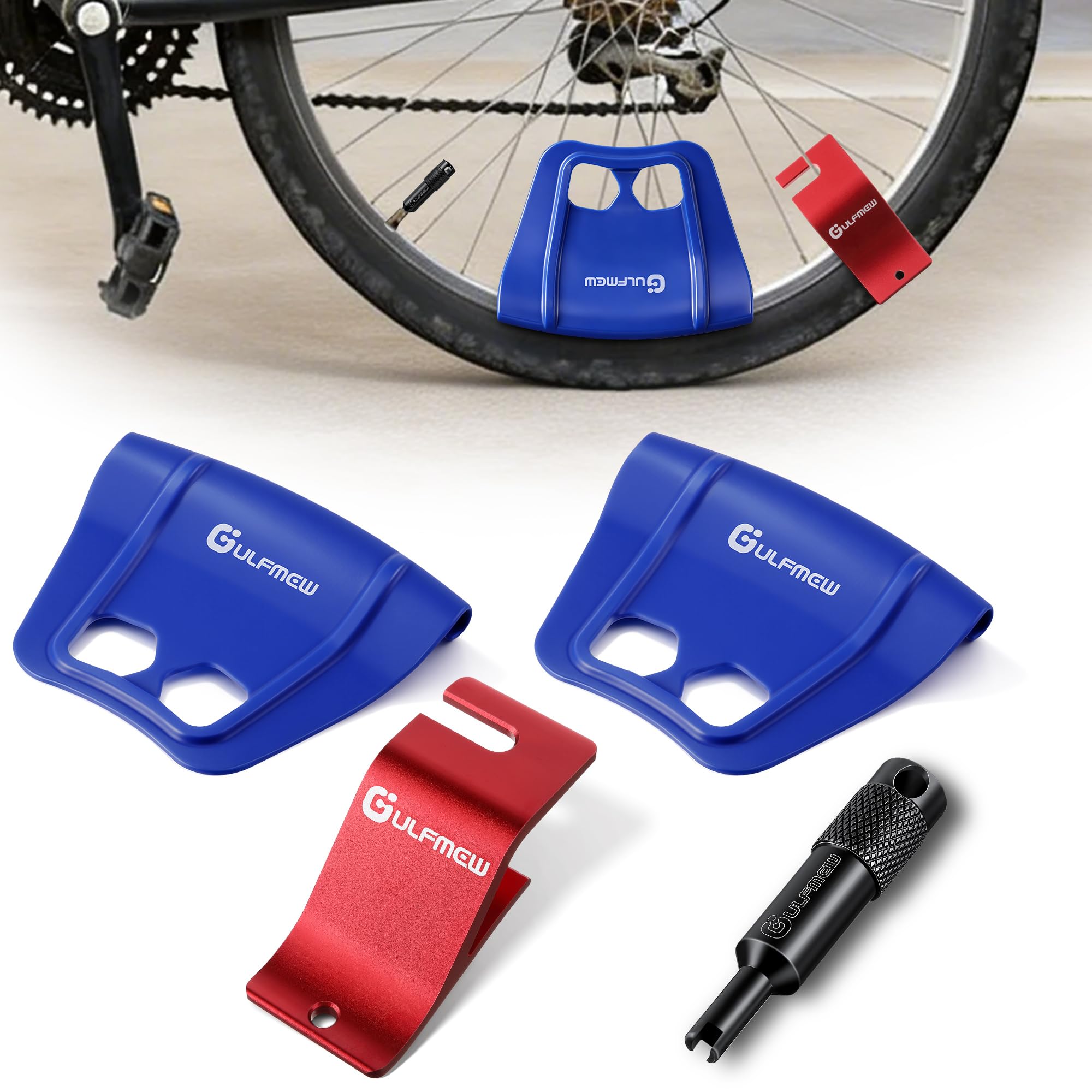 Gulfmew Motorcycle Tire Changing Tool Kit, Tire Bead Holder, Rim Shield Protector and Valve Core Remover Combo, Dirt Bike Tyre a