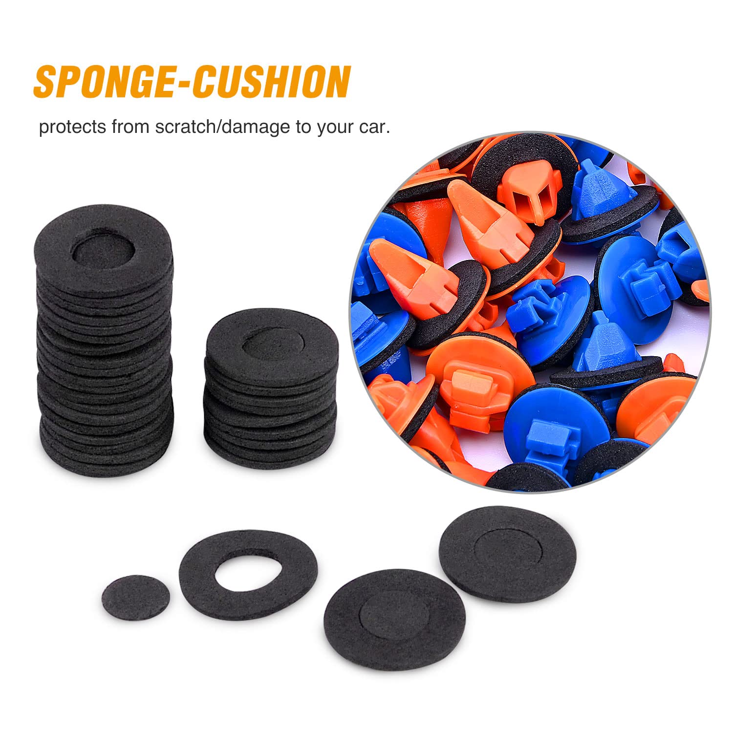 Gooacc 100Pcs Fender Flare Clips Compatible For Toyota 4Runner Fj Cruiser Highlander Rav4 Tacoma, Replace 75495-35010 75397-3501