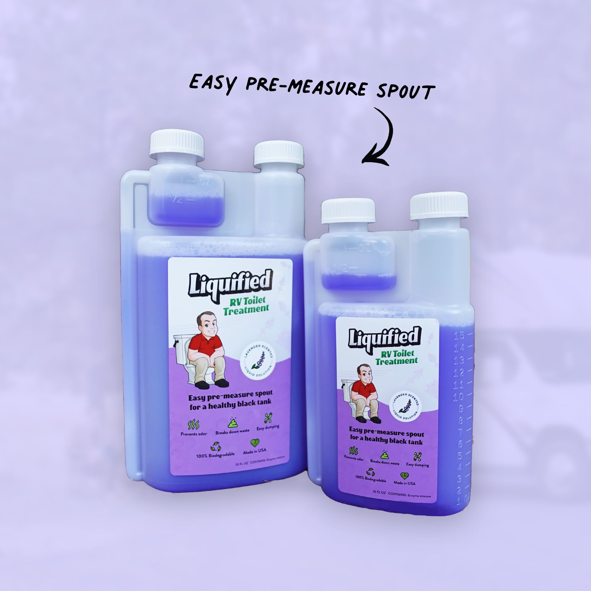 Liquified Rv Toilet Treatment - Black Holding Tank Digester - Odor Eliminator - Lavender Scent - Matts Rv Reviews (Lavender, 32O