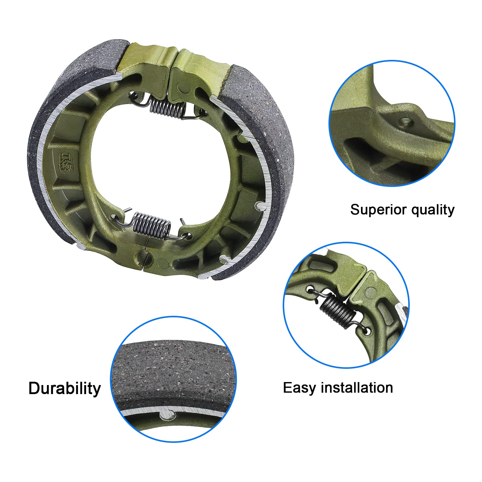 Cyleto BT200X CT200U Aluminum Brake Shoes Pads for 6.5hp 196cc Mini Bike ATV