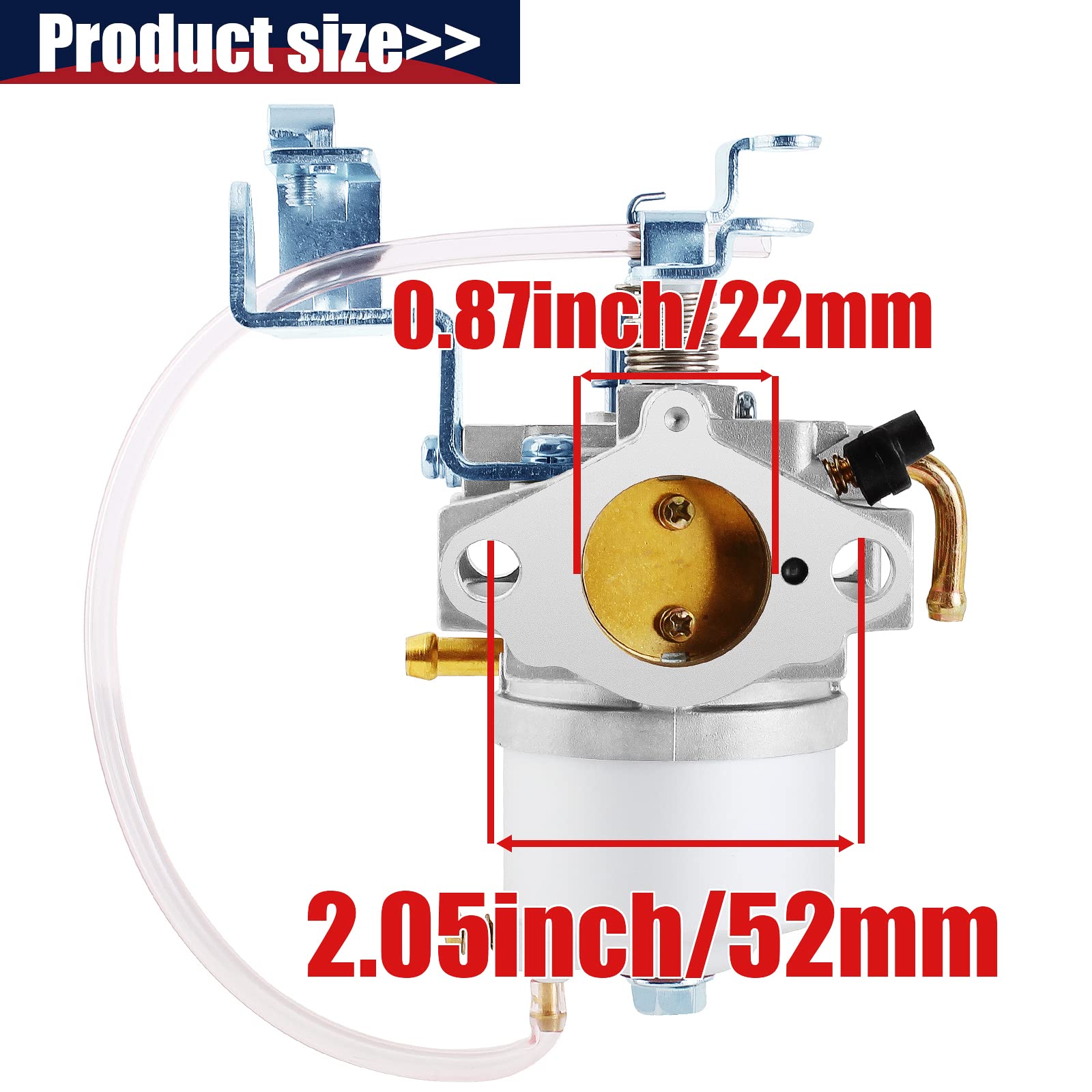 QAZAKY G16 Carburetor Compatible with Yamaha Golf Cart G16A G17 G18 G19 G20 G21 JN6-14101-15 JN6-14101-14 JN6-14101-10 JN3-14101