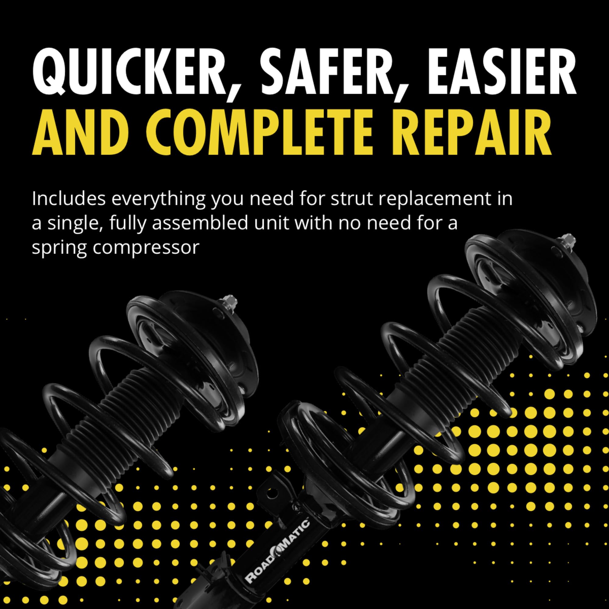 Monroe Roadmatic 182263 Suspension Strut And Coil Spring Assembly For Mazda 3
