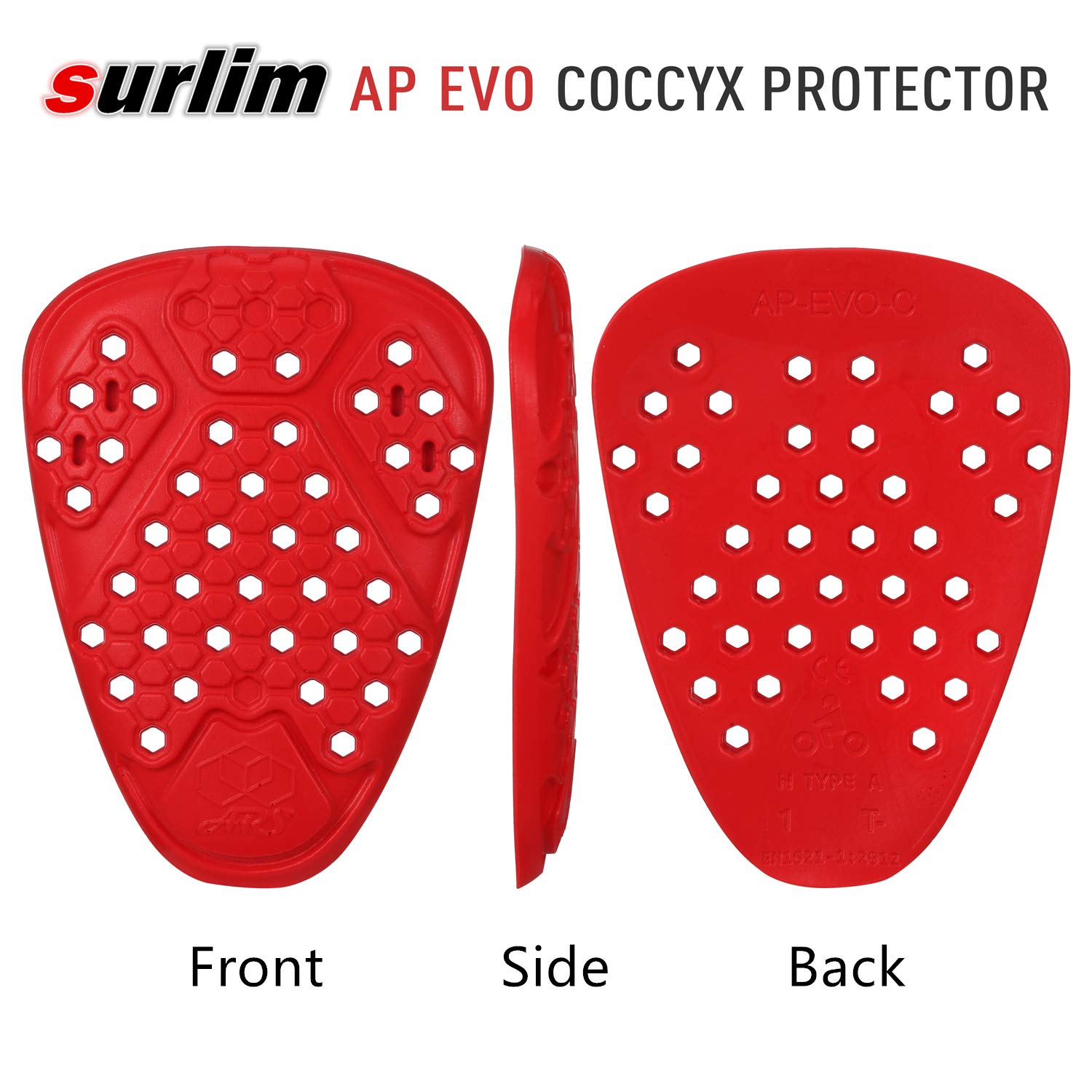 Surlim Coccyx Protector Ce Insert Armor Motorcycle Pants Replacement Pads