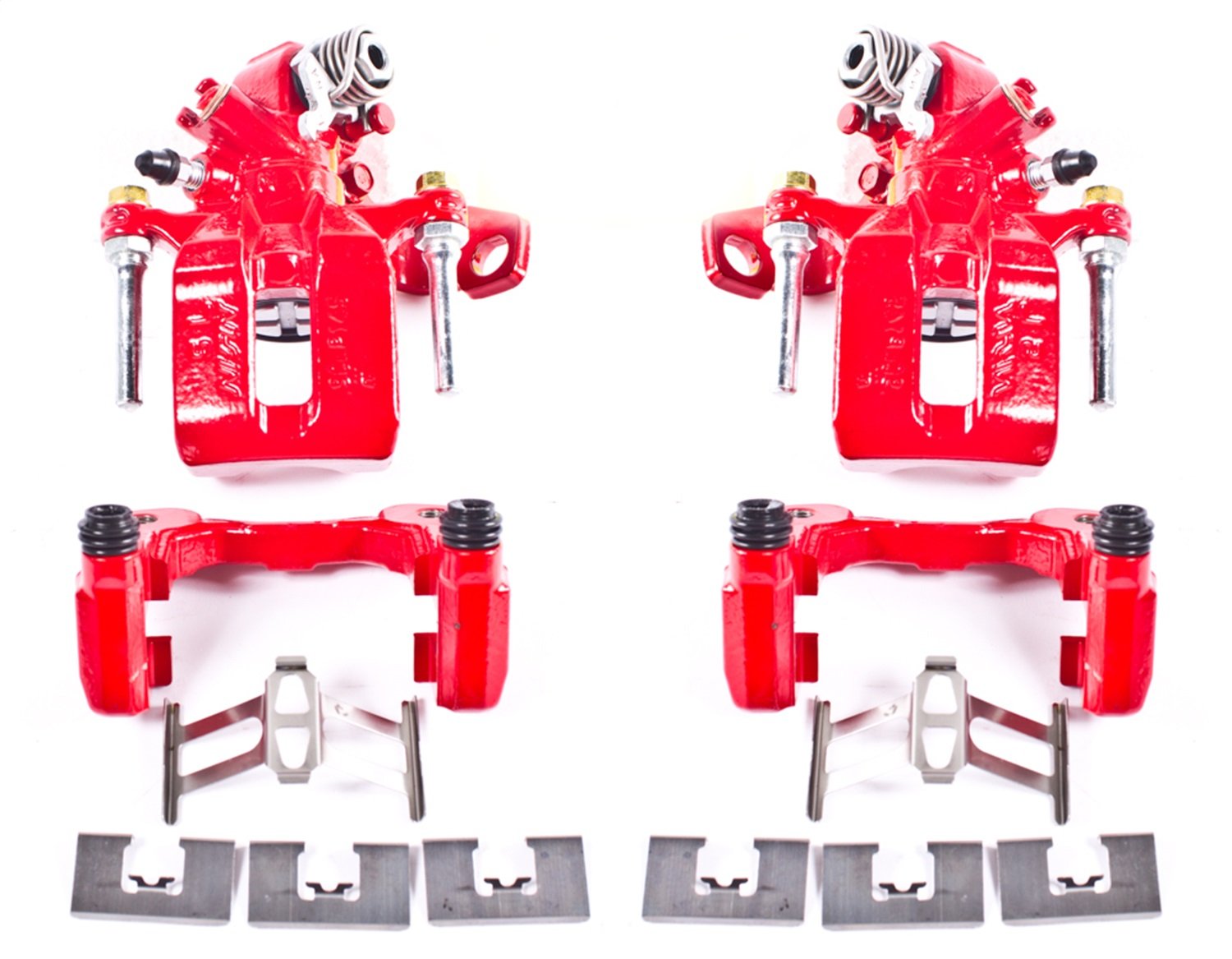 Power Stop Rear S3298 Pair of High-Temp Red Powder Coated Calipers for Acura CSX 2006-2011, Acura ILX 2013-2018, Honda Civic 200