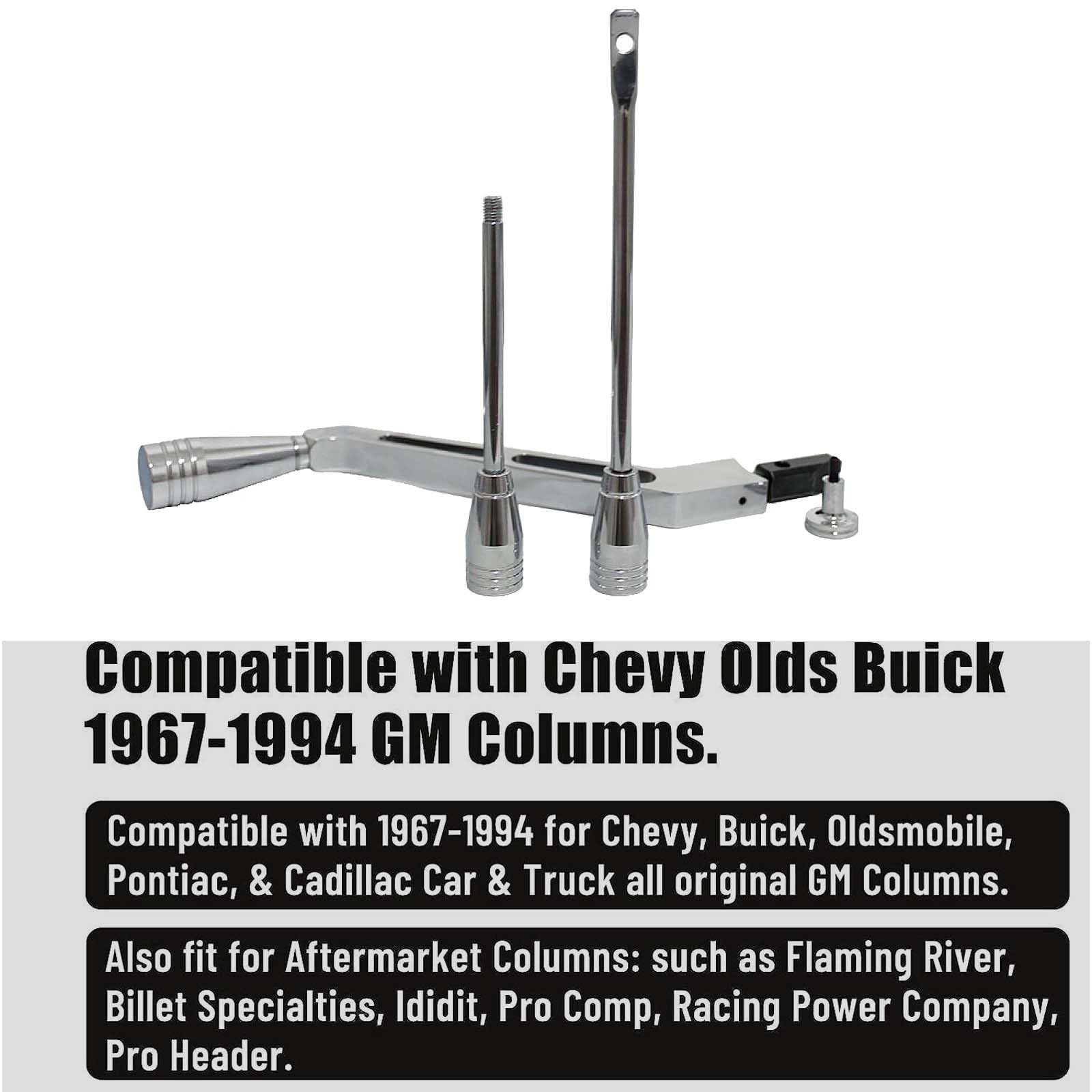 Bst Bssp Polished Billet Aluminum Column Shifter Lever,Turn Signal, Lever Hazard Boots & Tilt Kit For 1967-1994 Gm Columns Chevr