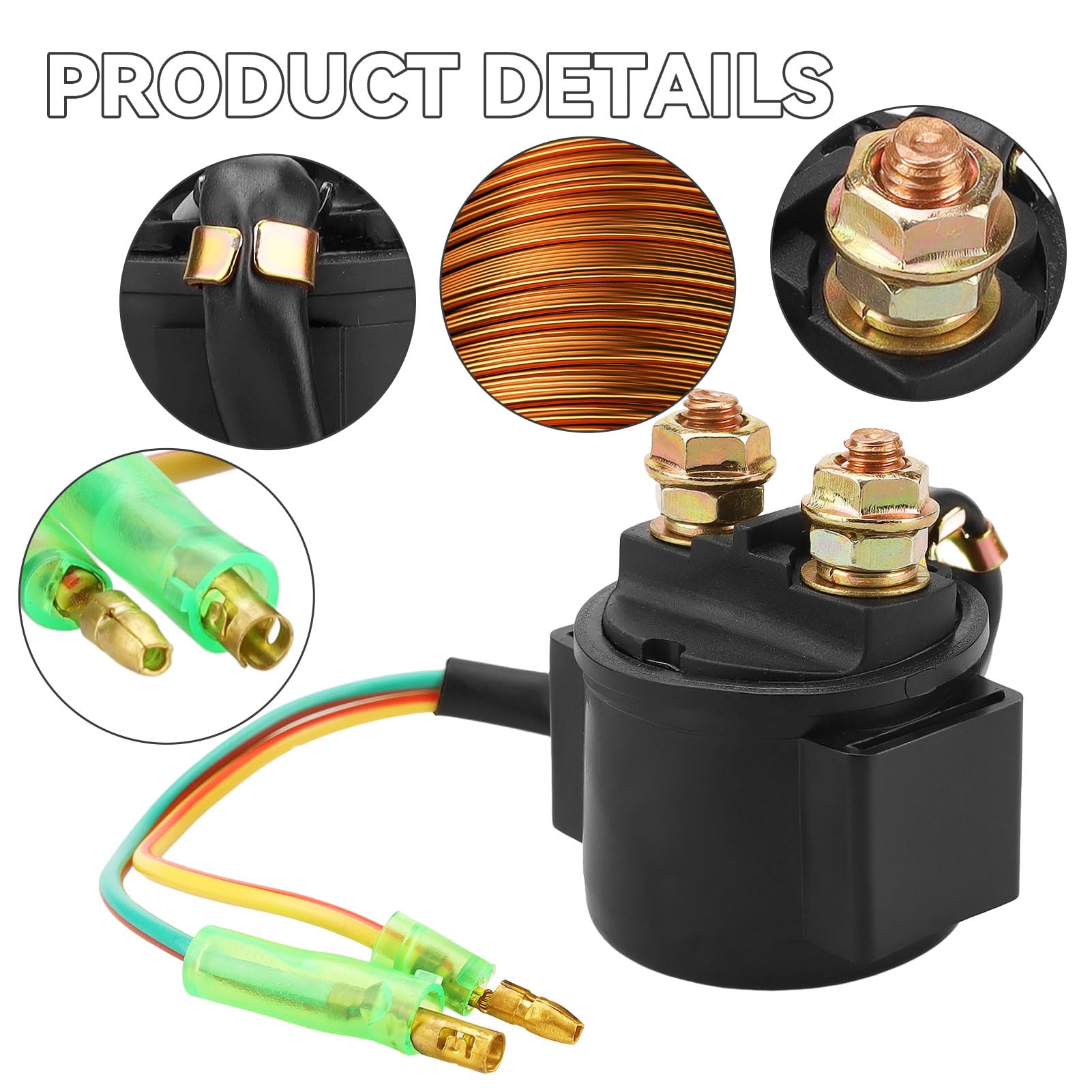 Starter Solenoid Relay for Honda TRX250 250ex Recon 250 Fourtrax 300 350 Honda 400ex / Kawasaki KZ440 KZ250 LTD Ducster KLT200 K