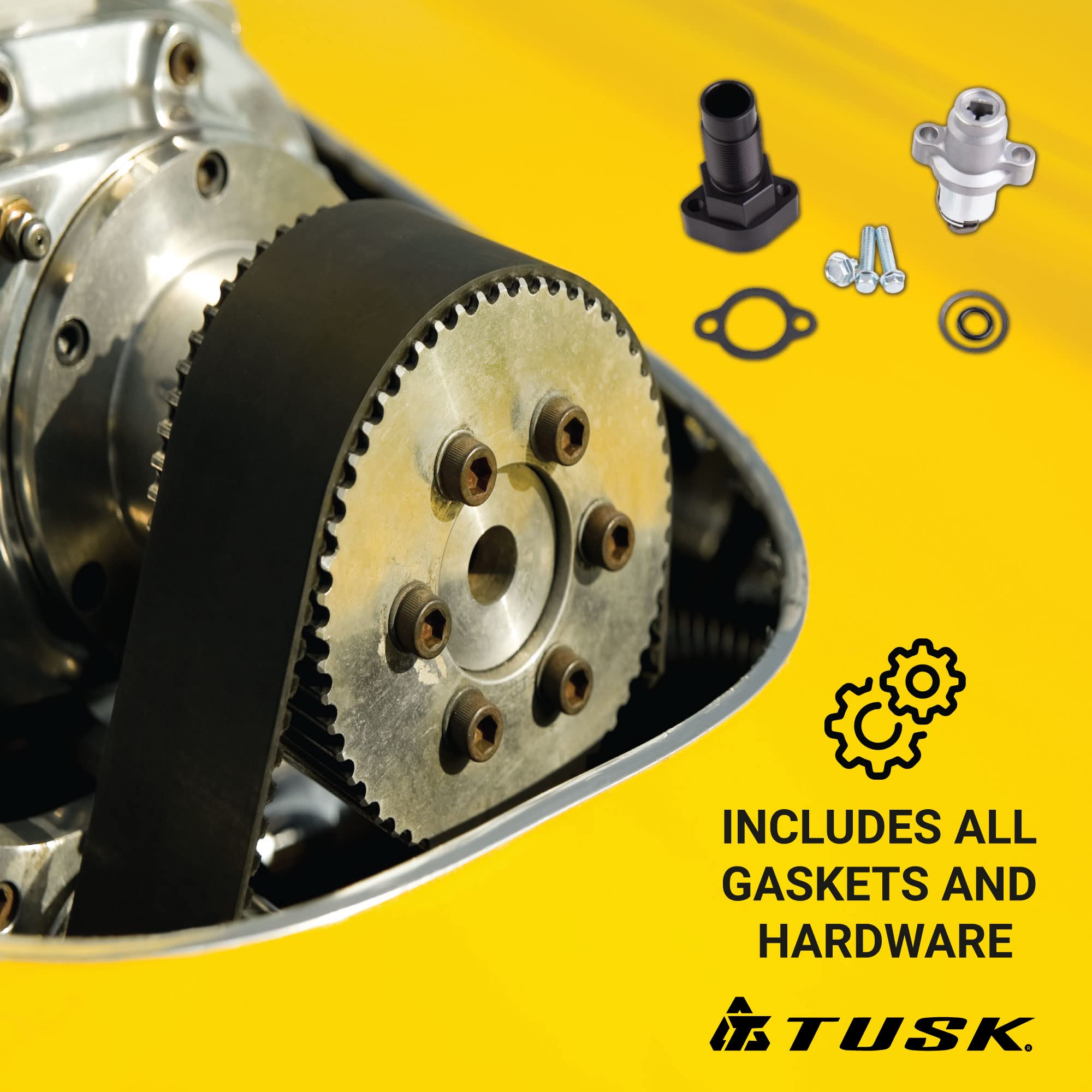 TUSK Automatic Cam Chain Tensioner Kit - Black Anodized - One Size for Polaris RZR XP 4 1000 (2014-2016)