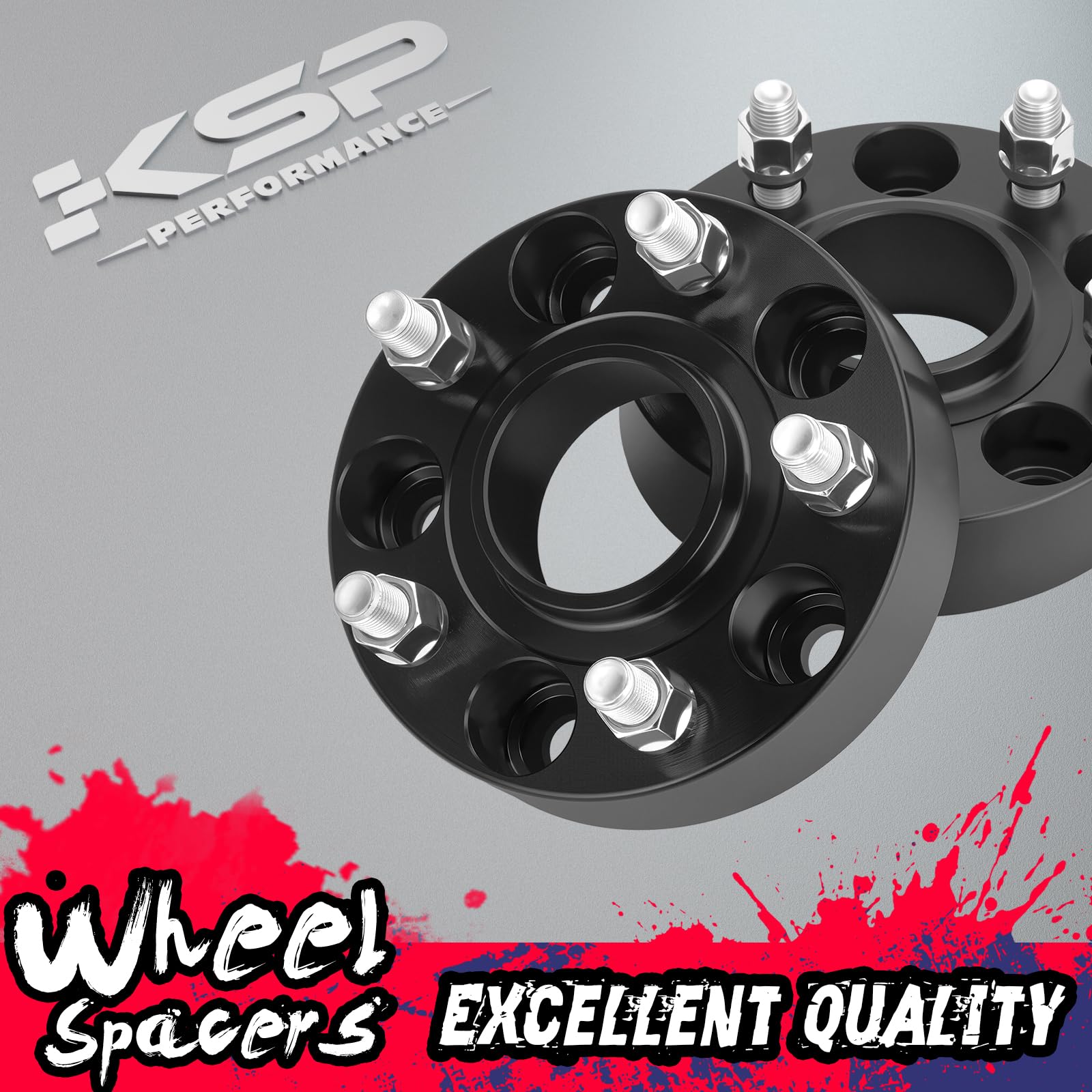 KSP 5x5 Wheel Spacers for Grand Cherokee 2011-2025, 1.5" Thick, Hubcentric, 71.5mm Bore, M14x1
