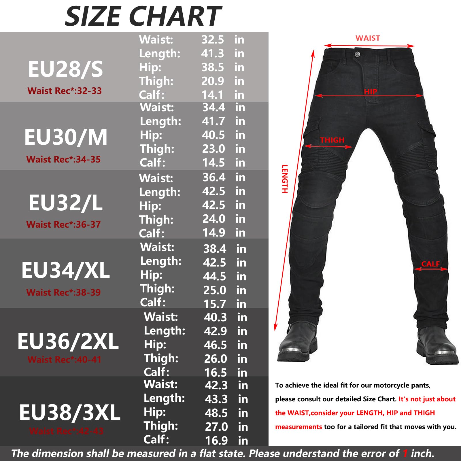 LOMENG Motorcycle Pants Motorbike Riding Denim Jeans Biker Motocross Pants with CE Removable Armored for Men Khaki 3XL