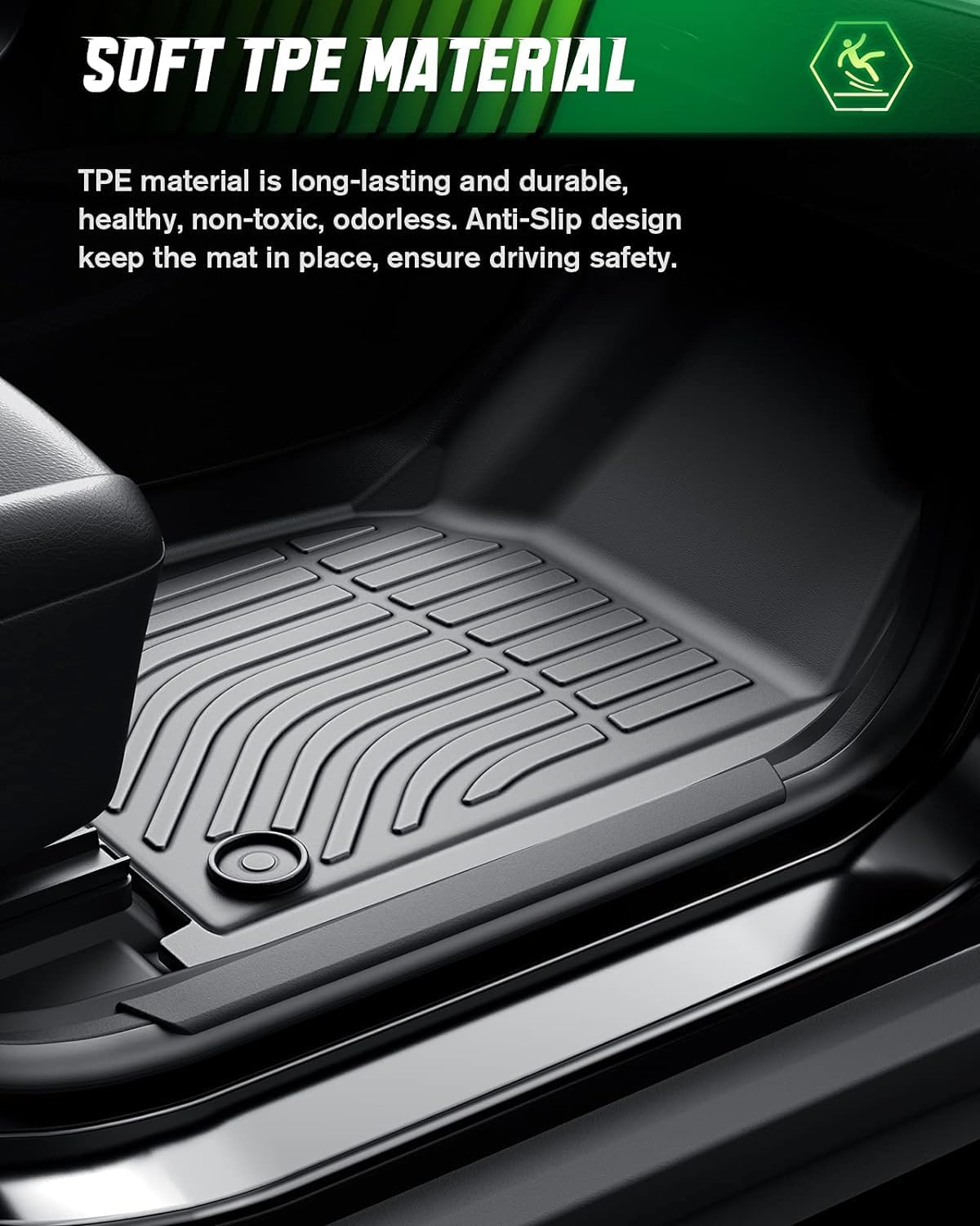 Viwik Car Floor Mats For Toyota Tacoma 2005-2011, Automotive All Weather Floor Liners For Toyota Tacoma, Tpe Rubber Car Mats Fro