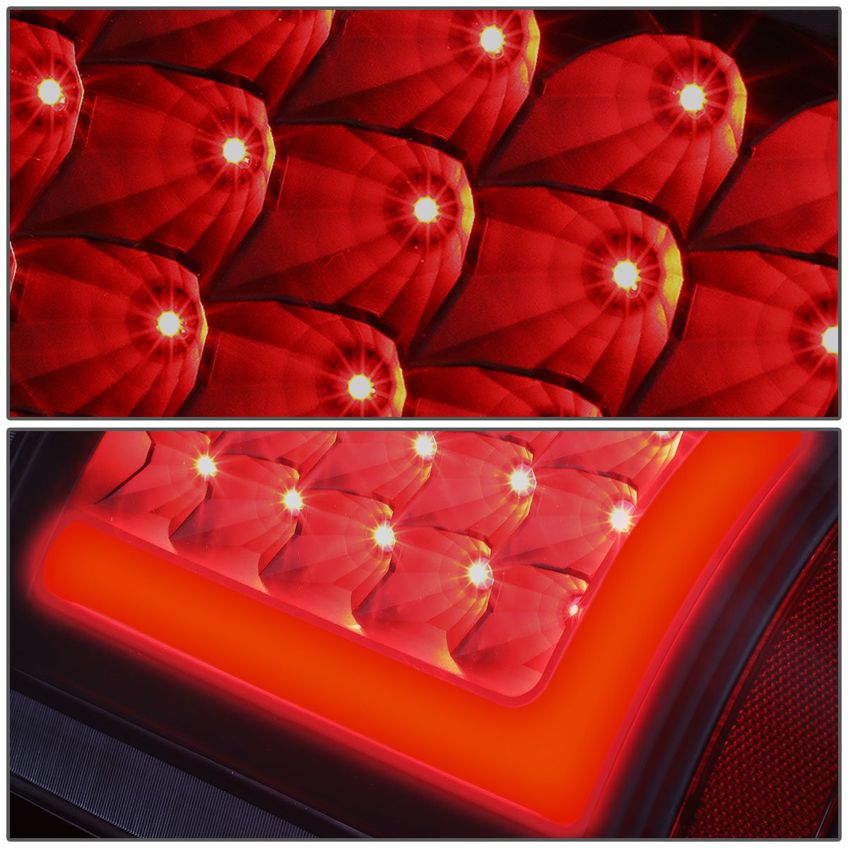 Dna Motoring Tl-Dram09-Led-3D-Bk-Sm Led 3D Tail Light Assembly Driver & Passenger Side [Compatible With 09-17 Dodge Ram 1500 250