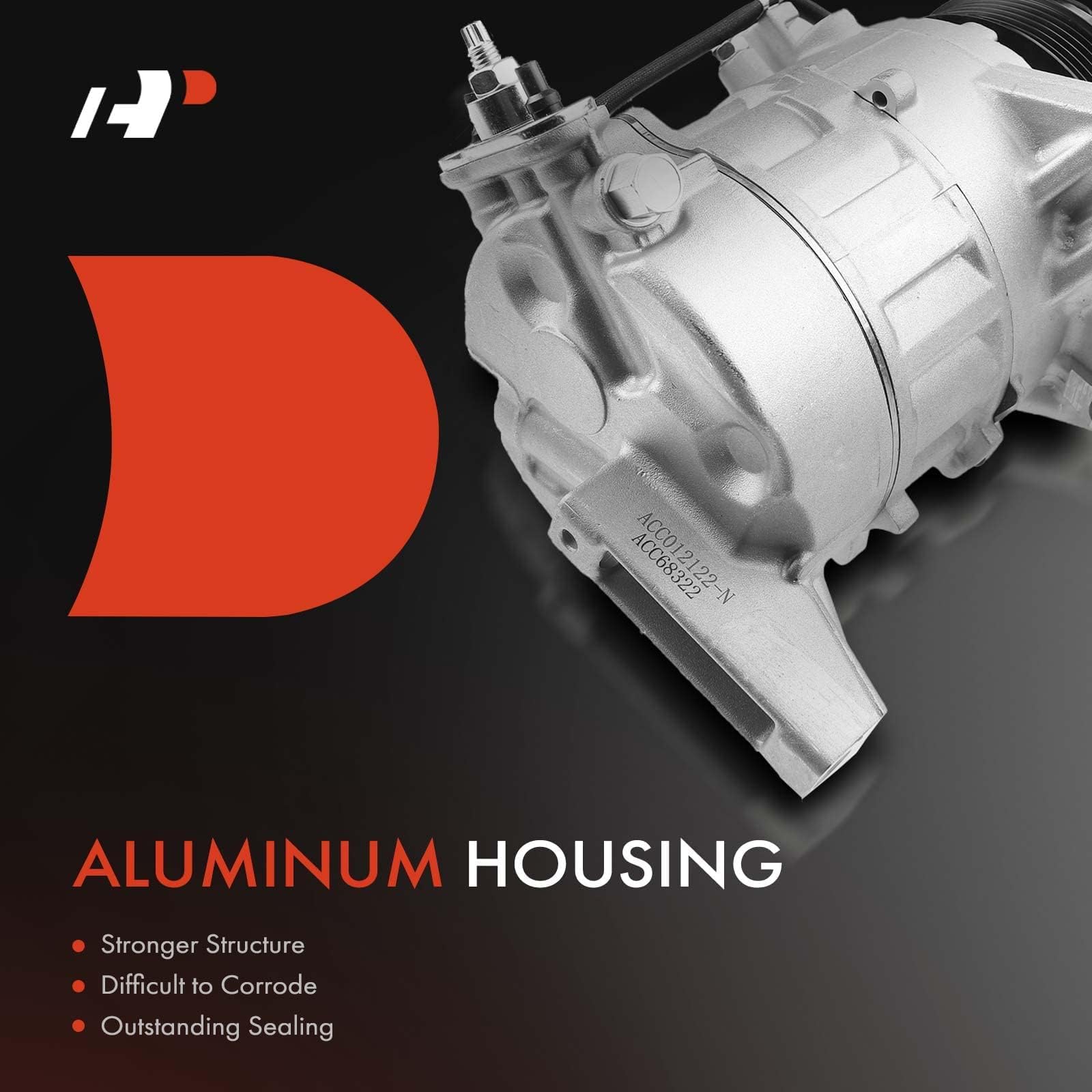 A-Premium Air Conditioner AC Compressor with Clutch - Compatible with Chevrolet Traverse & Buick Enclave 2013-2020, GMC Acadia 3