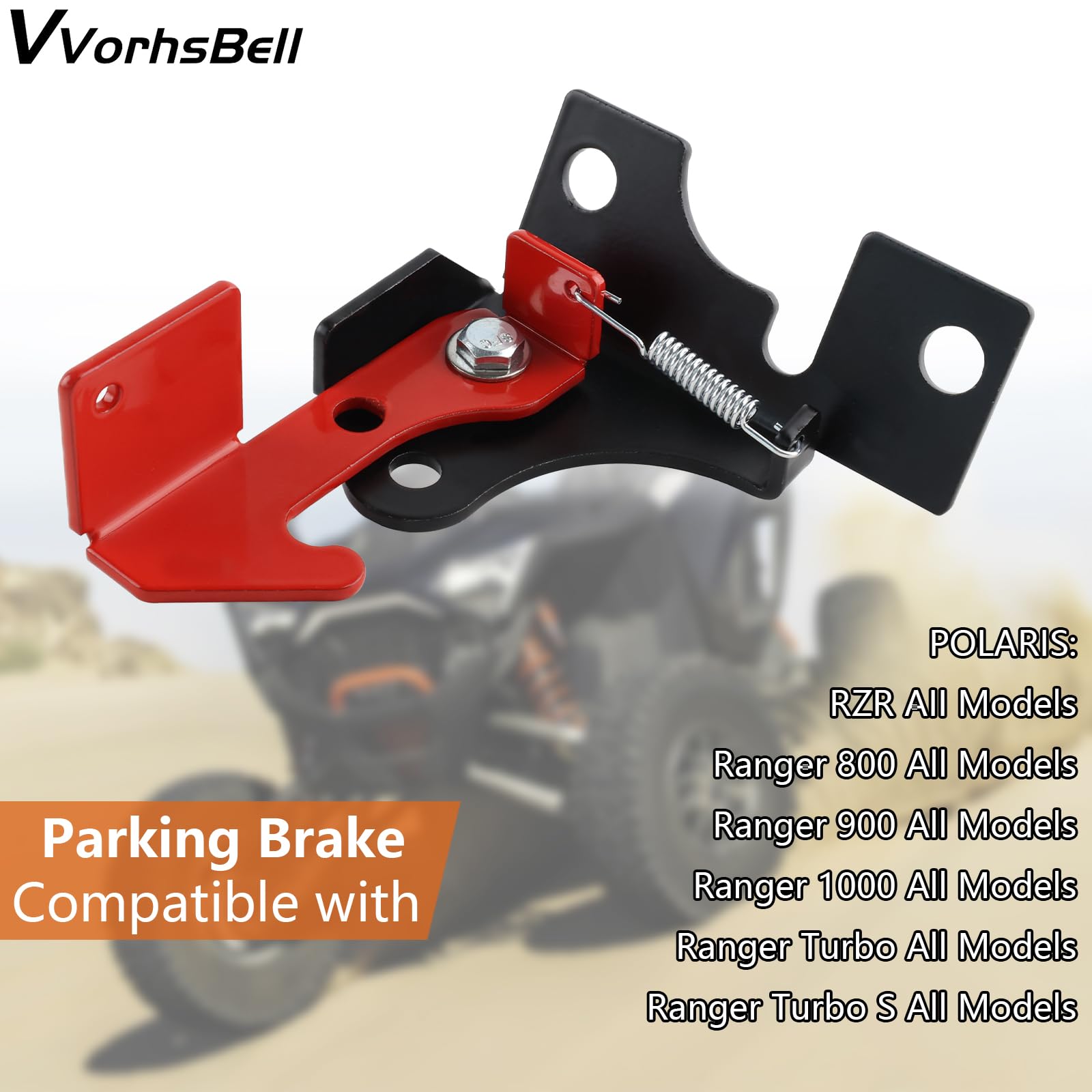 VVORHSBELL Lockable Spring Parking Brake Compatible With POLARIS RZR All Mondel,Accessories Fit for all Polaris RZR 800, 900, 10