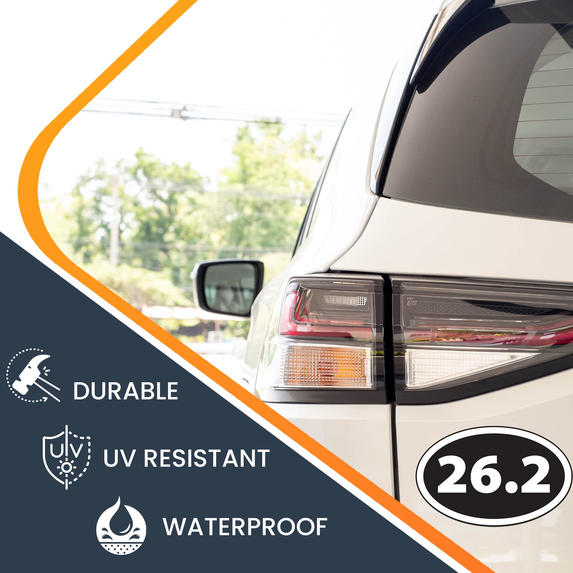 Magnet Me Up: 26.2 Marathon Inverted Black Oval Magnet Decal - 4X6 Inches, Heavy-Duty Automotive Magnet For Car, Truck, Suv & Ot