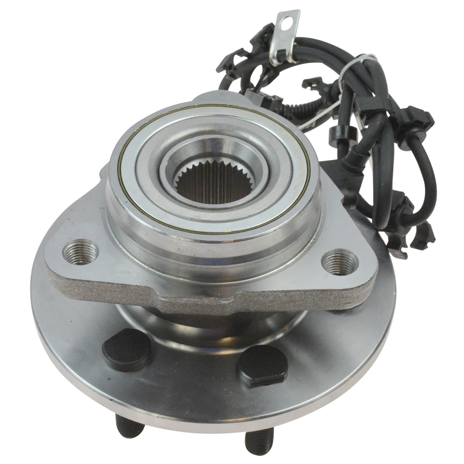 Trq Front Passenger Side Wheel Bearing & Hub Assembly 4Wd With Abs Sensor Compatible With 1997-2004 Dodge Dakota 1998-2003 Duran