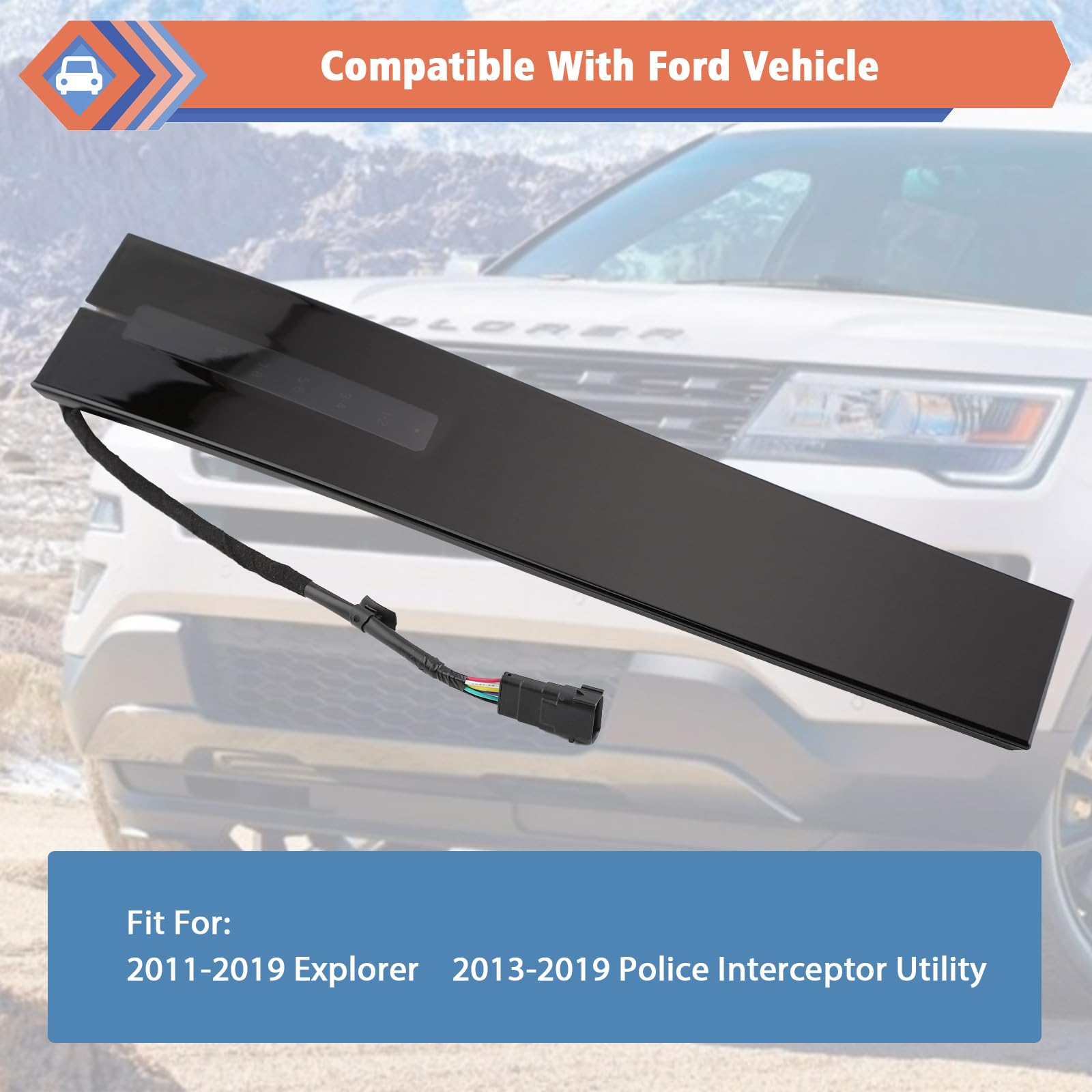 Zonfant B Pillar Molding Trim With Door Entry Keypad, Driver Front Left Outer Lh Side Compatible With Ford Vehicle 2011-2019 Exp