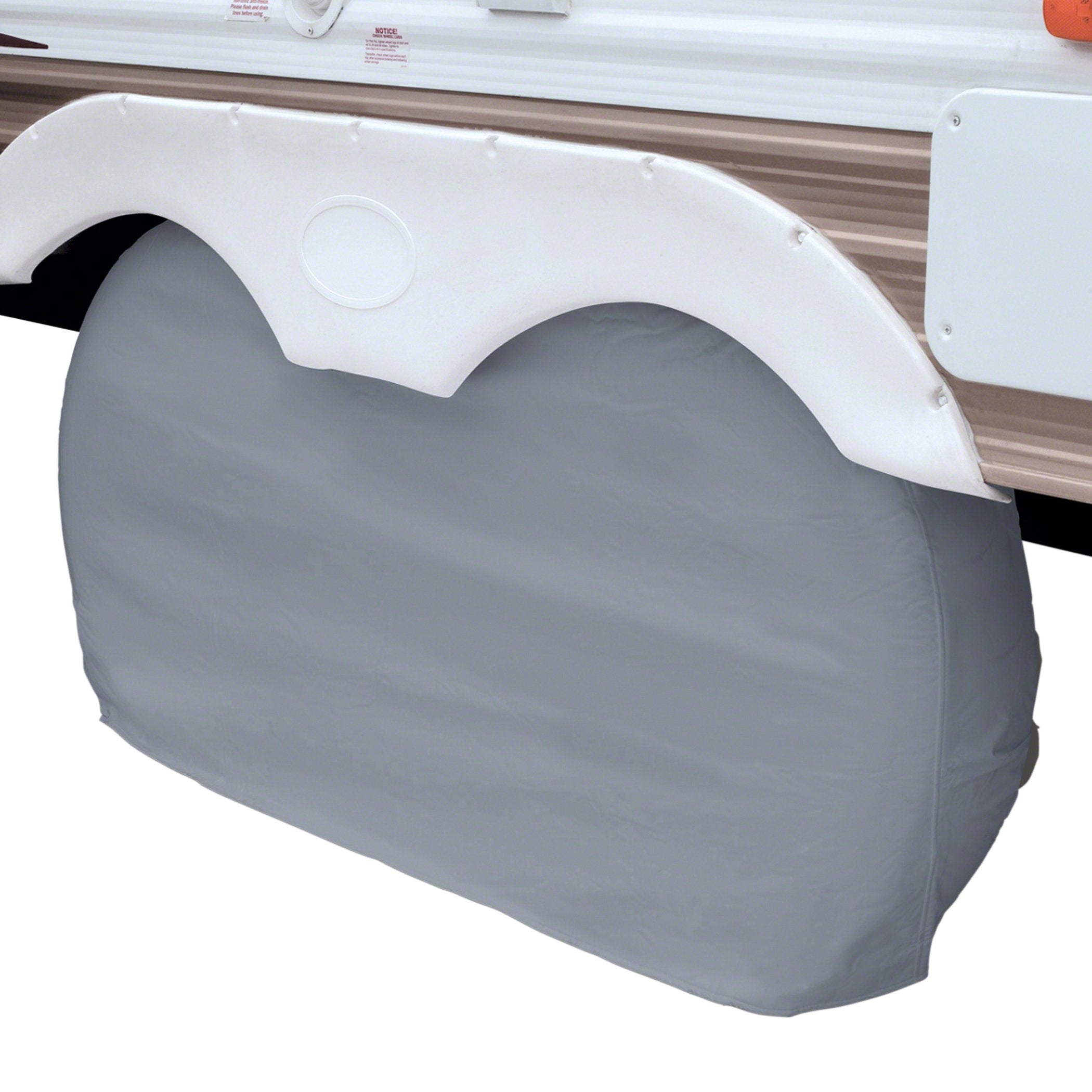 Classic Accessories Over Drive Rv Dual Axle Wheel Cover, Wheels 30'-33'Dia, White