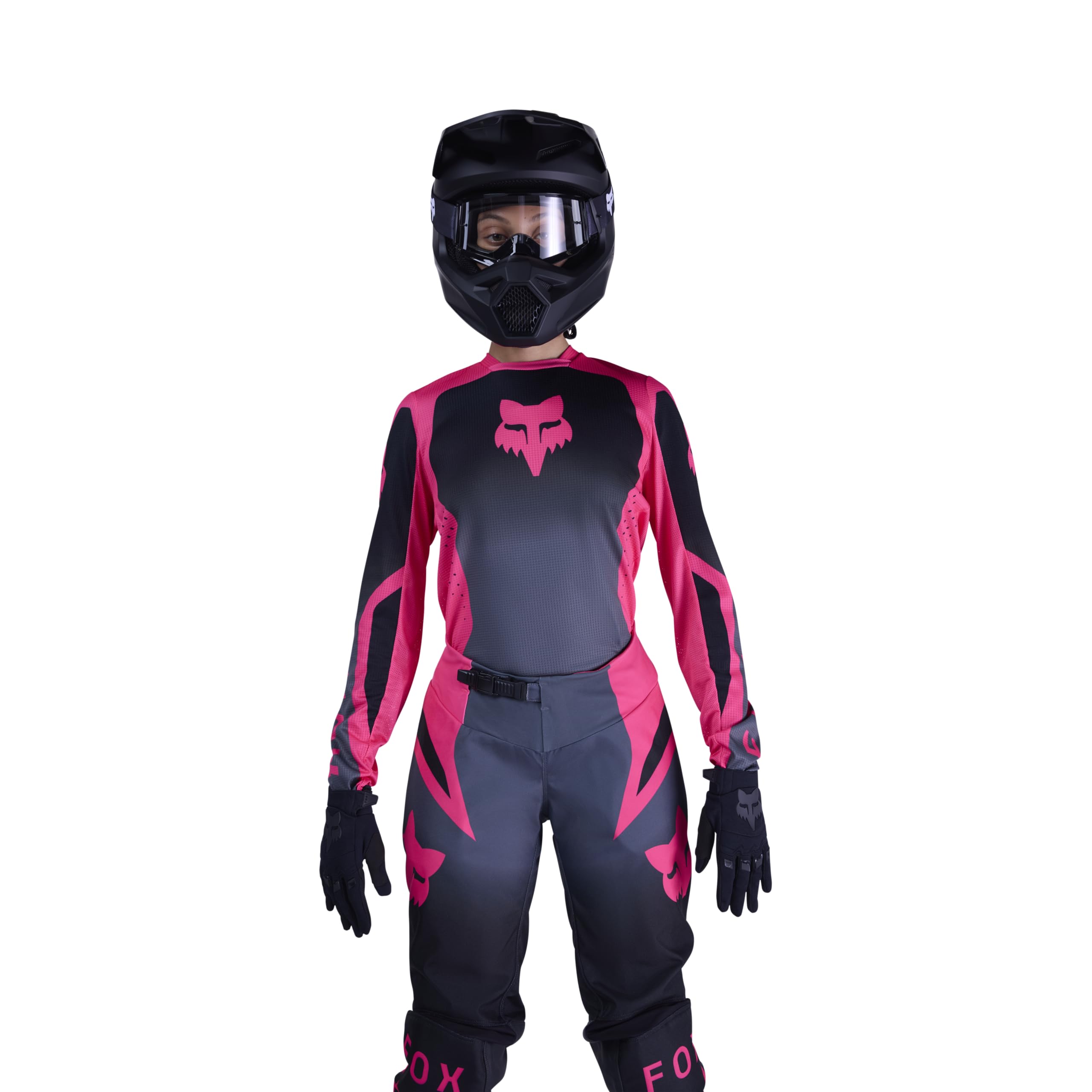 Fox Racing Womens 180 Motocross Dirt Bike Jersey, Black/Pink Shield, Medium