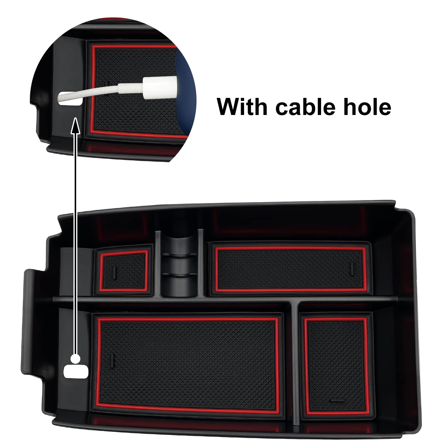 Evtime Center Console Organizer Interior Storage Box Fits For Ford Escape 2020 2021 2022 2023 2024 2025 And 2021 2022 2023 2024