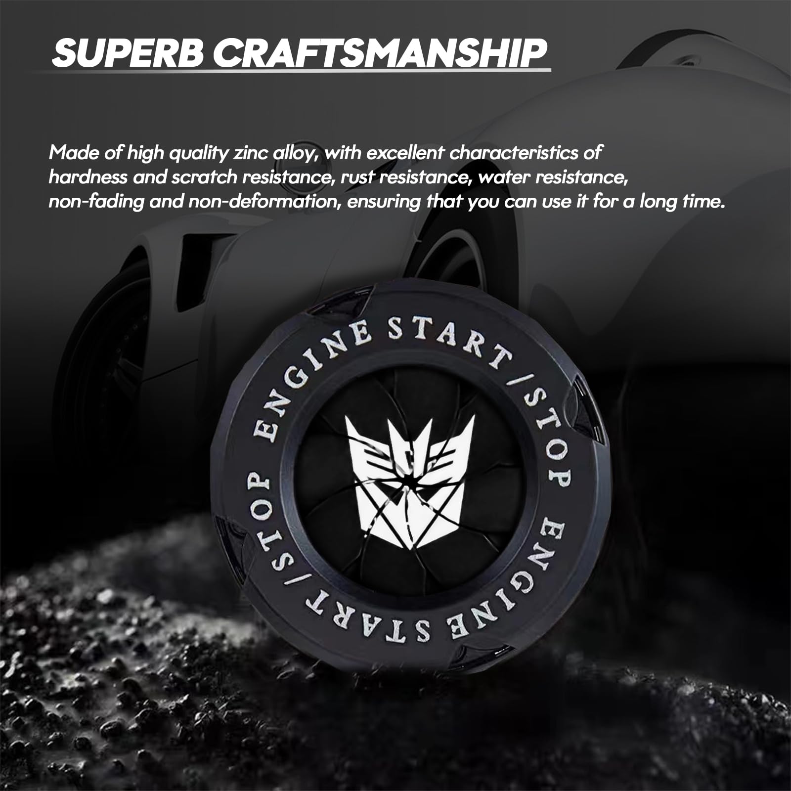 Rotary Push Start Button Cover, Universal Car Engine Start Button Cover, Car Stickers Interior Decor, Car Accessories Motorcycle