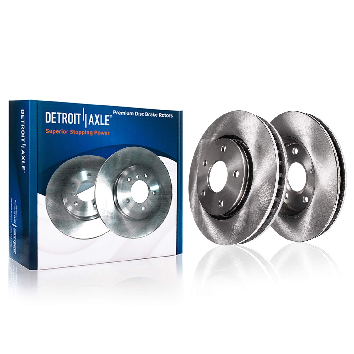 Detroit Axle - Front Brake Rotors for Dodge Avenger Caliber Chrysler 200 Jeep Compass Patriot Outlander Replacement Disc Brake R