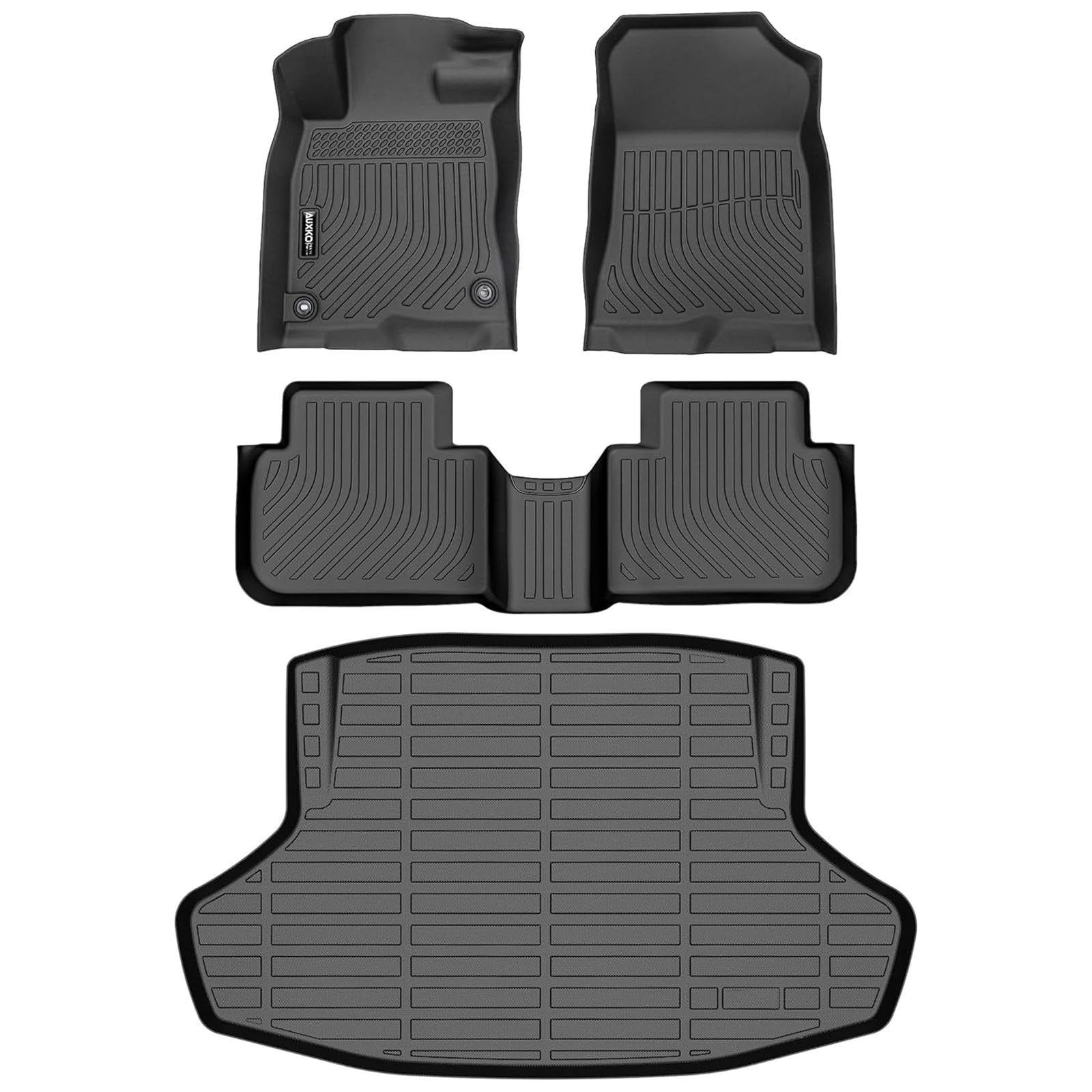 Auxko All Weather Floor & Cargo Mat for Honda Civic Sedan 2026 2025-2022 (Not for Hatchback or Hybrid) TPE Rubber Liners Set All