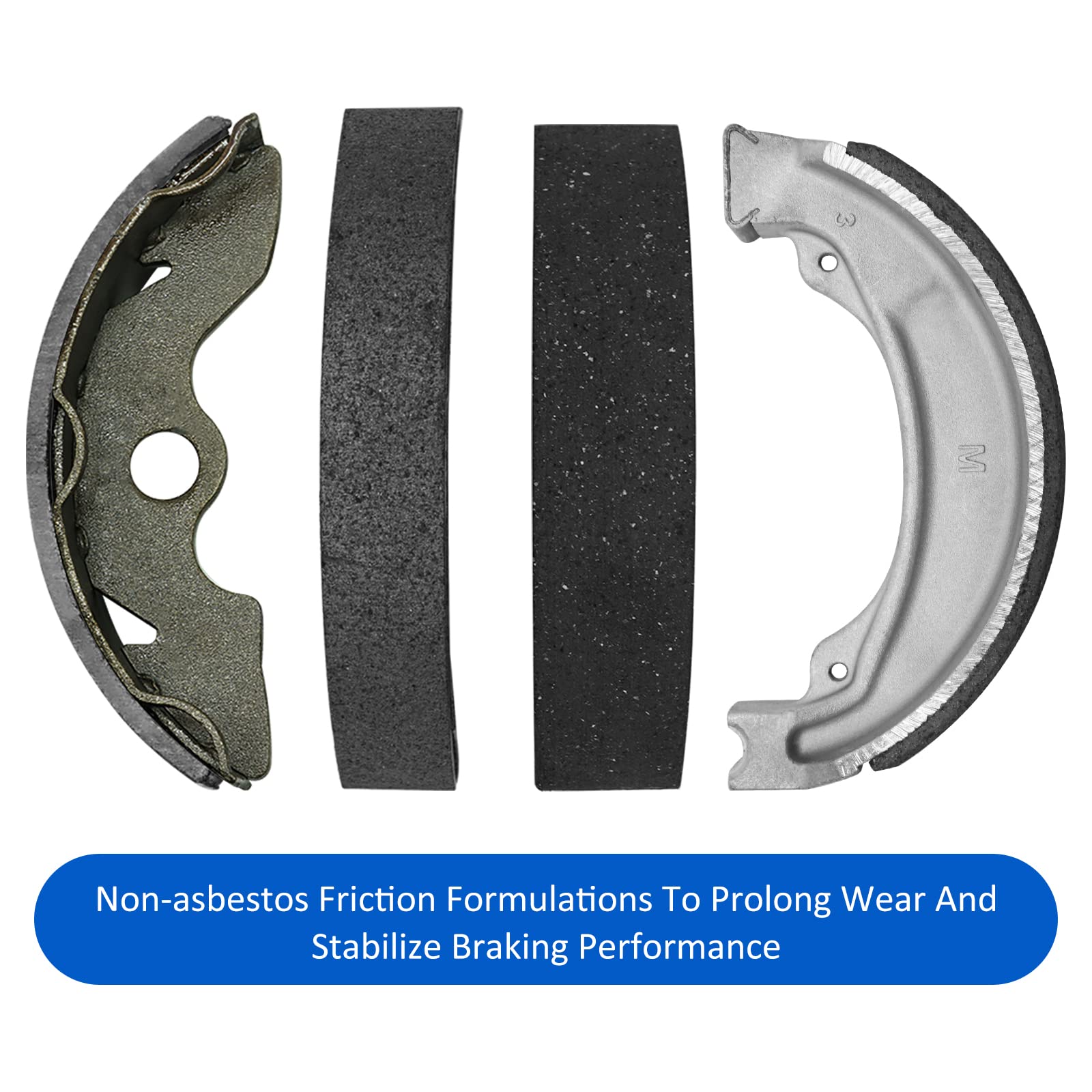 Front & Rear Brake Shoes Kit For Honda Recon 250 1997-2022, 06450-Hc4-900 06430-Hm8-A10 06430-Hm8-A00