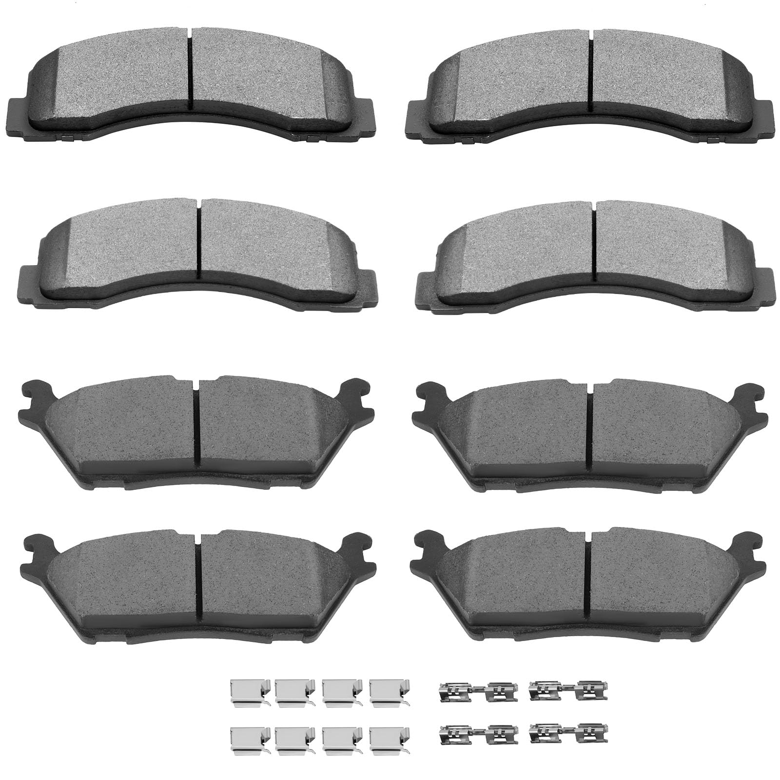 SCITOO D1414 D1790 Front Semi-Metal Rear Ceramic Brake Pads Sets Fit For Ford For Expedition 2018-2019,For Ford For F-150 2015-2