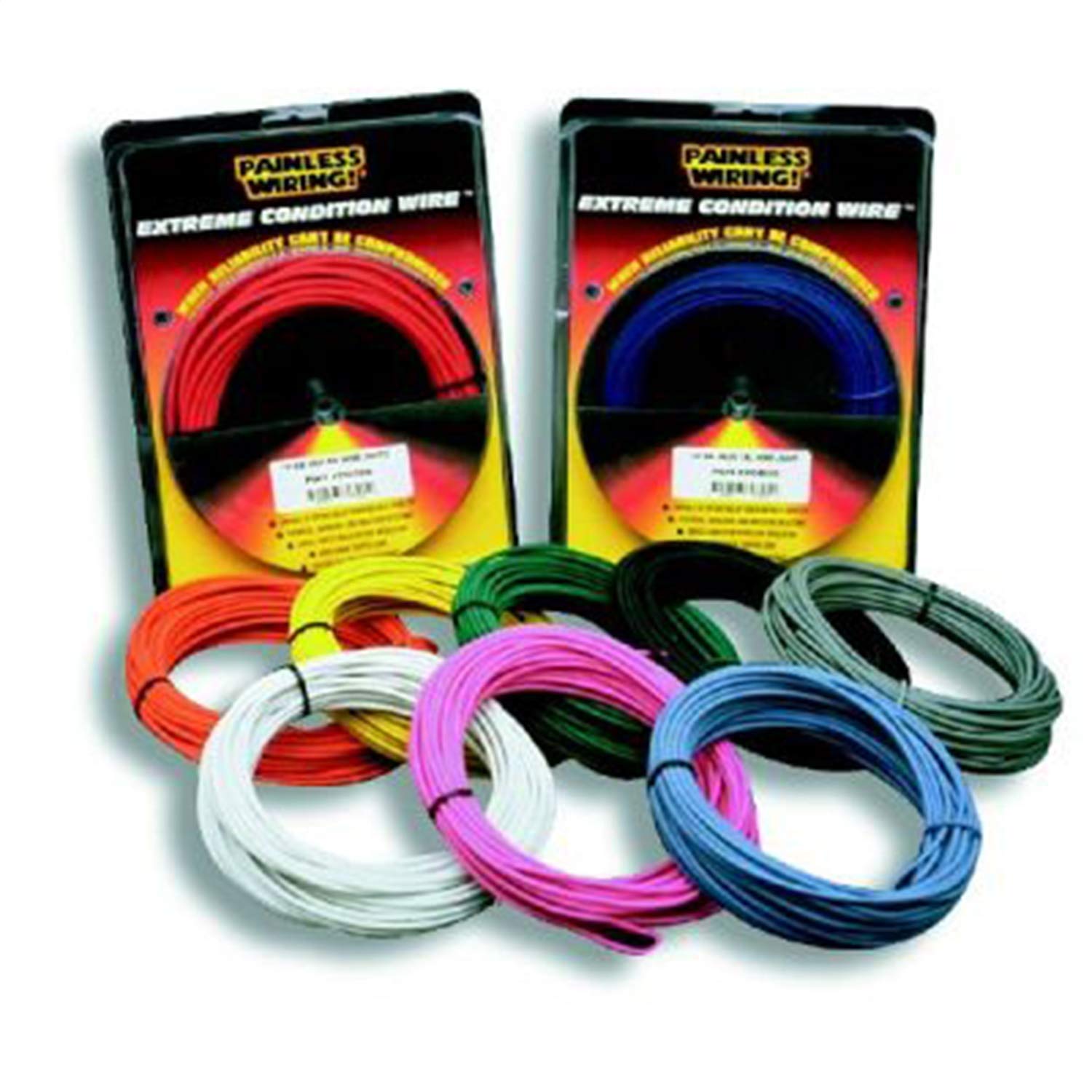 Painless Performance 71855 18-Gauge Green Txl Wire W/Black Stripe (25' Roll)