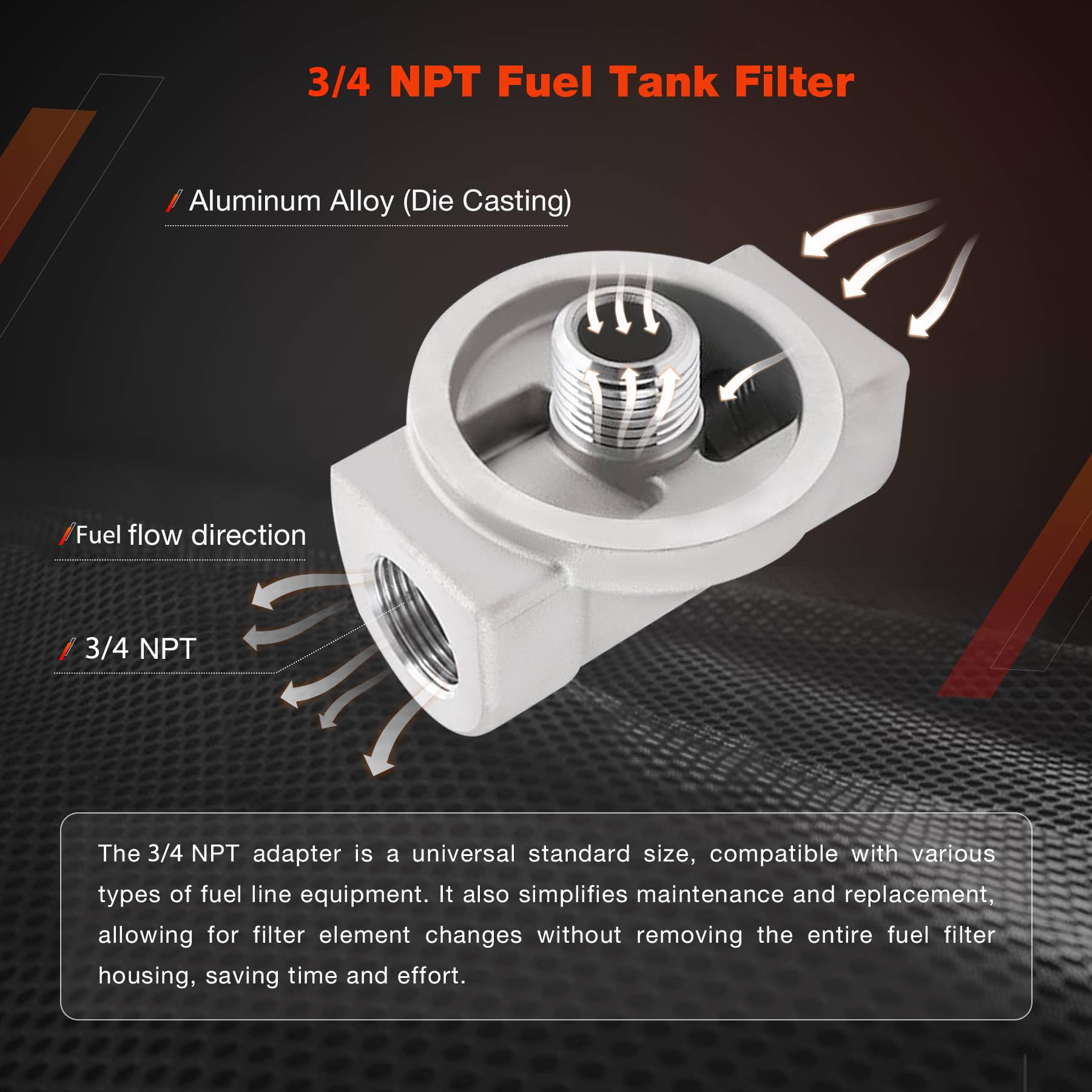 596-5 Fuel Tank Filter Compatible with Fuel Pumps Transfer Tanks, 10 Micron Diesel Spin-On Filter Replacement Water-Block Canist