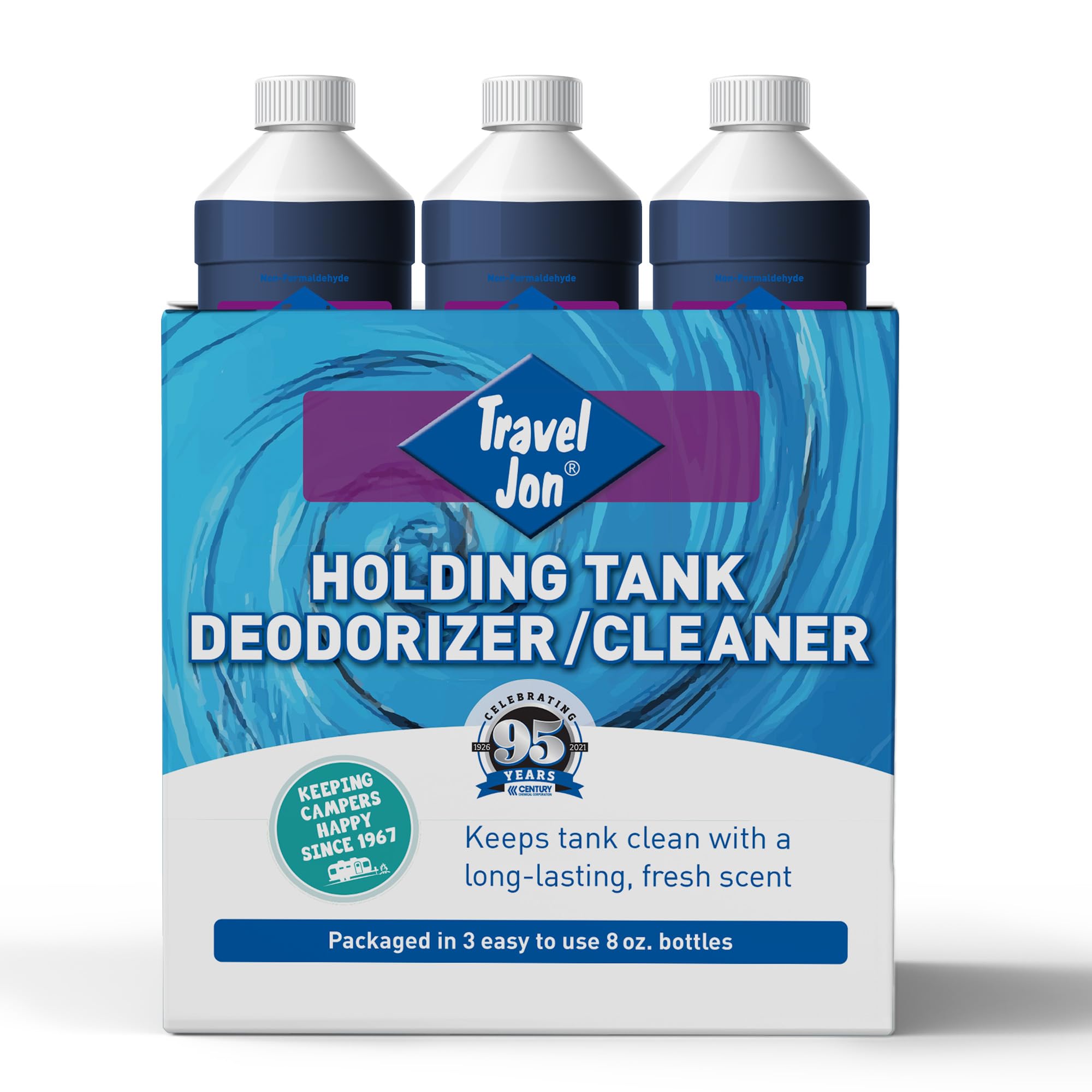Travel Jon Rv Toilet Treatment - Gray & Black Tank Treatment, Holding Tank Waste Digester For Rv, Camper, Boat, & Porta Potty -