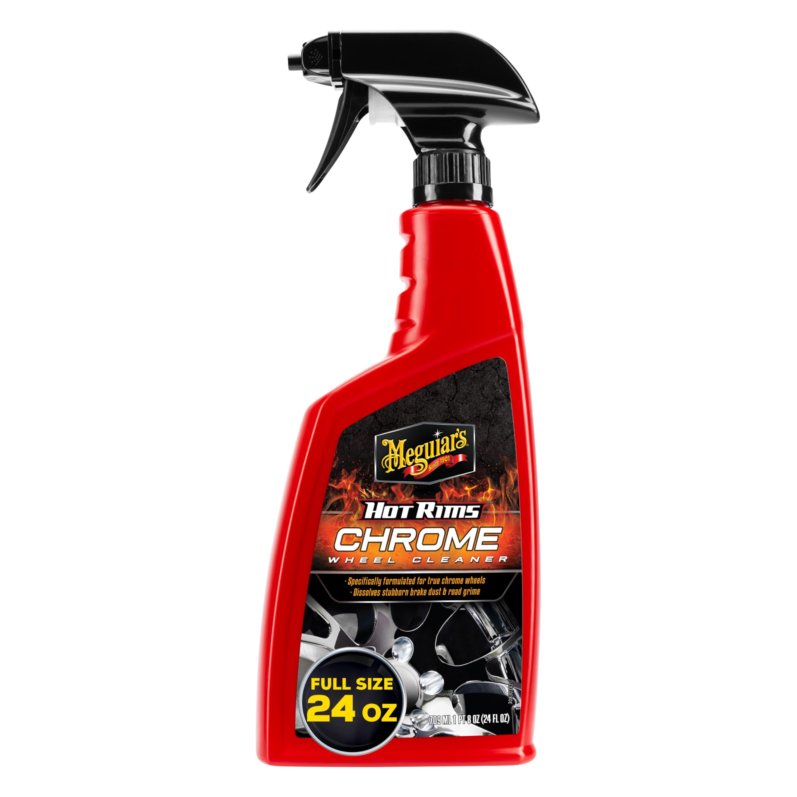 Meguiars G19124 Hot Rims Chrome Wheel Cleaner - 24 Oz Spray Bottle