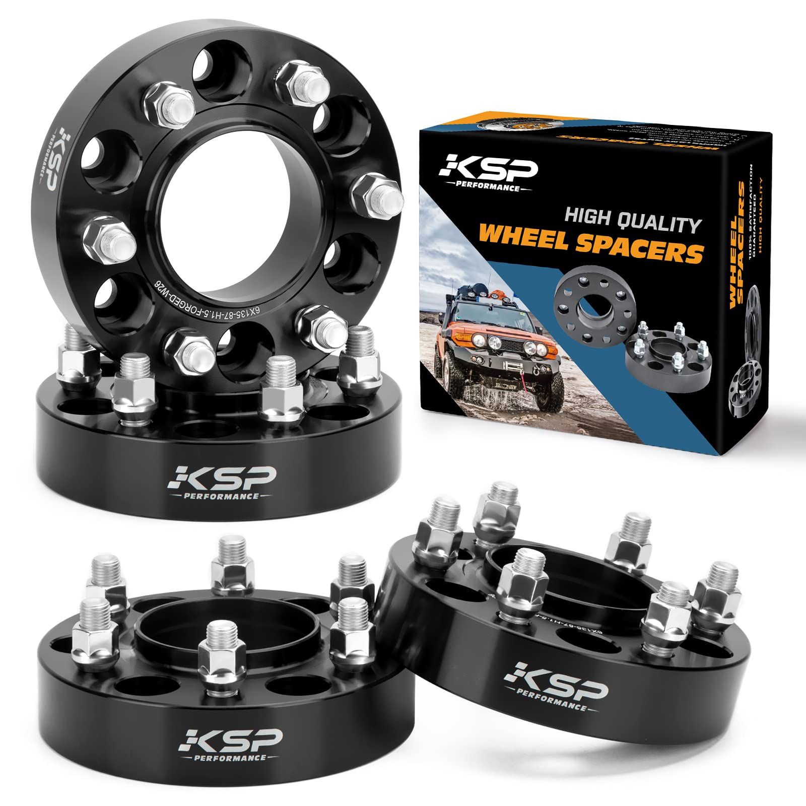 Ksp 6X135 To 6X135 Wheel Spacers For F150, 1.5In 38Mm Hubcentric 6 Lug Wheel Adapters For 2015-2025 F150 Expedition,Navigator Wi