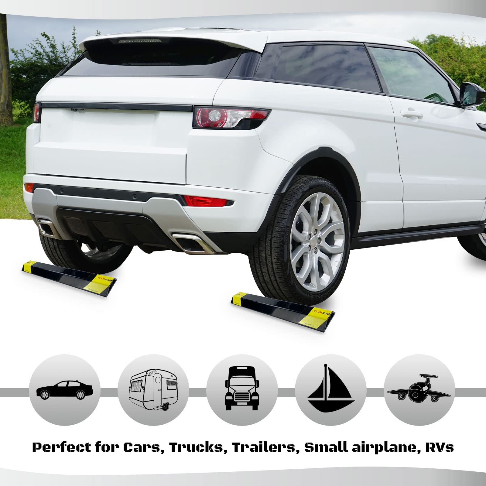 Hoxwell 2 Pcs 18'' Heavy Duty Parking Aid For Garage, Parking Gadgets Protects Car And Garage Walls, Parking Stopper Easy To Ins