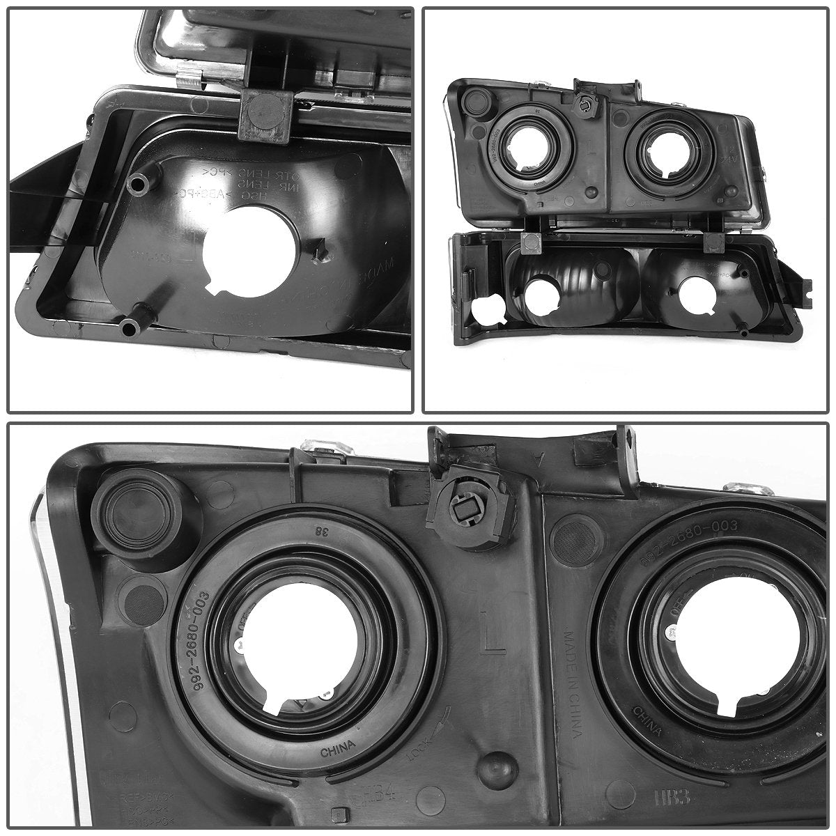 Dna Motoring Pair Headlight Assembly Compatible With 2003-2006 Chevy Silverado 1500 2500 3500 1500 Hd 2500 Hd Avalanche 1500 250