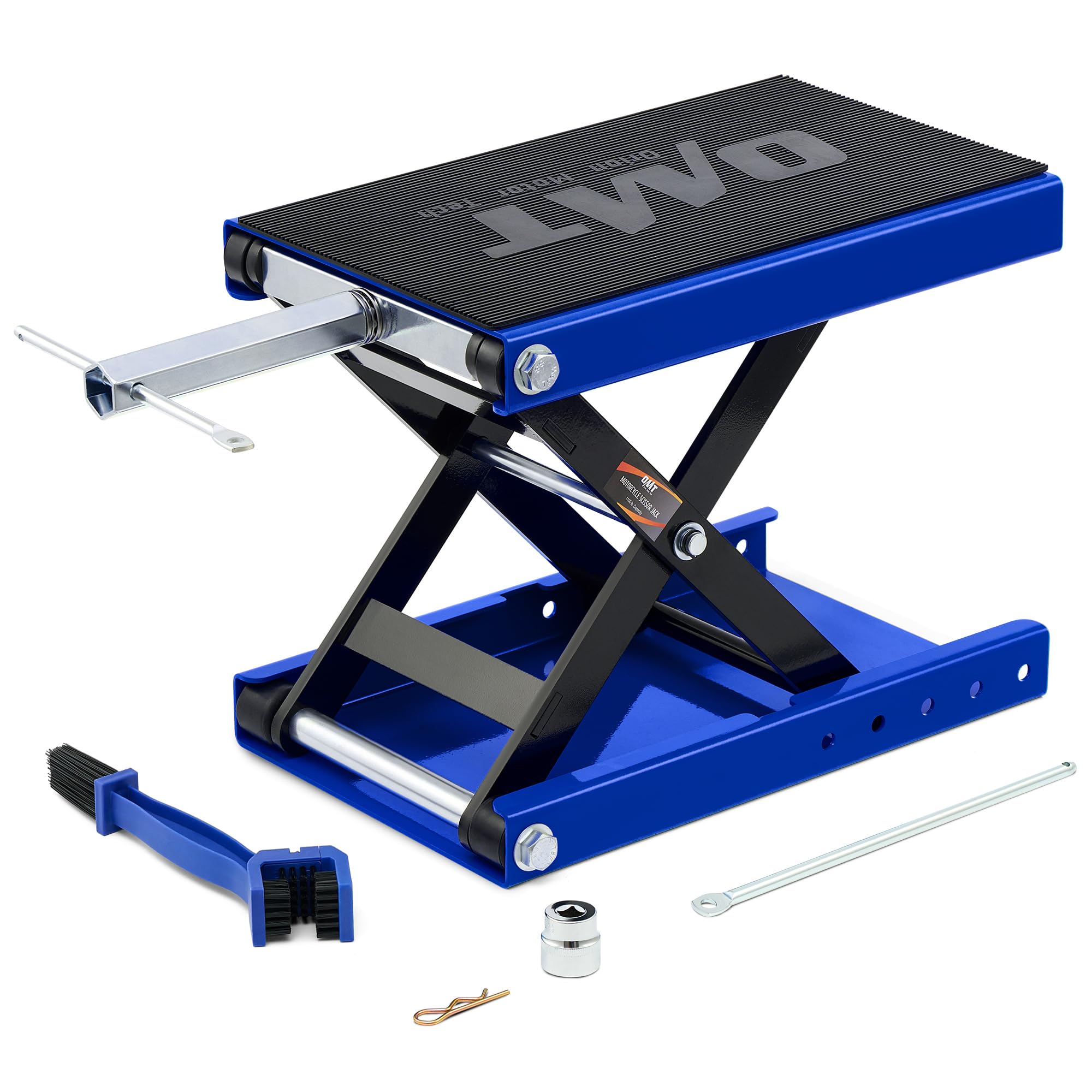 Orion Motor Tech Motorcycle Lift Scissor Jack, 1100lb Capacity, Alloy Steel, 4-13 Inch, Red, Model FBA_OMT-MML-ZX09-08