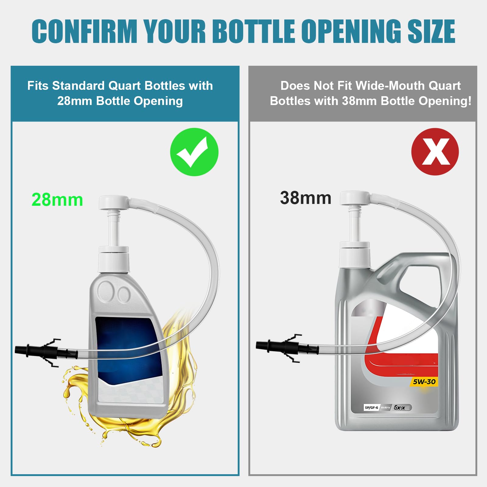 Fluid Pump for Standard Quart Bottles - 8cc Per Pump Stroke