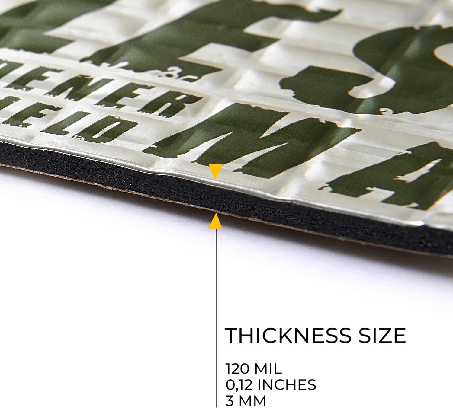 Siless Max Car Sound Deadening Mat - 120 mil Butyl Noise Insulation & Vibration Dampening - 6 sqft