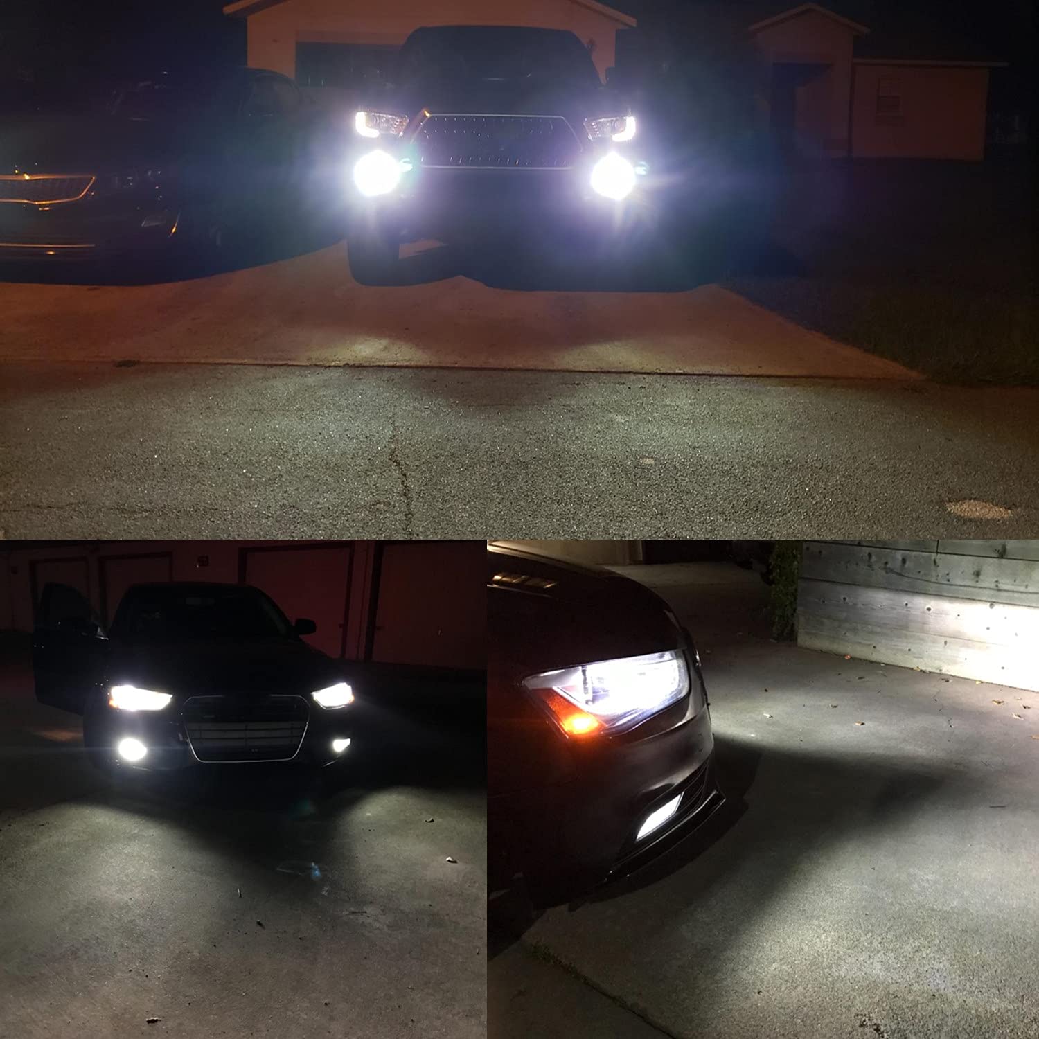 Alla Lighting Super Bright H8 H11 Led Fog Lights Bulbs Or Drl, 6000K Xenon White H16 H11Ll H8Ll H1155 Replacement, 2800Lms 5730