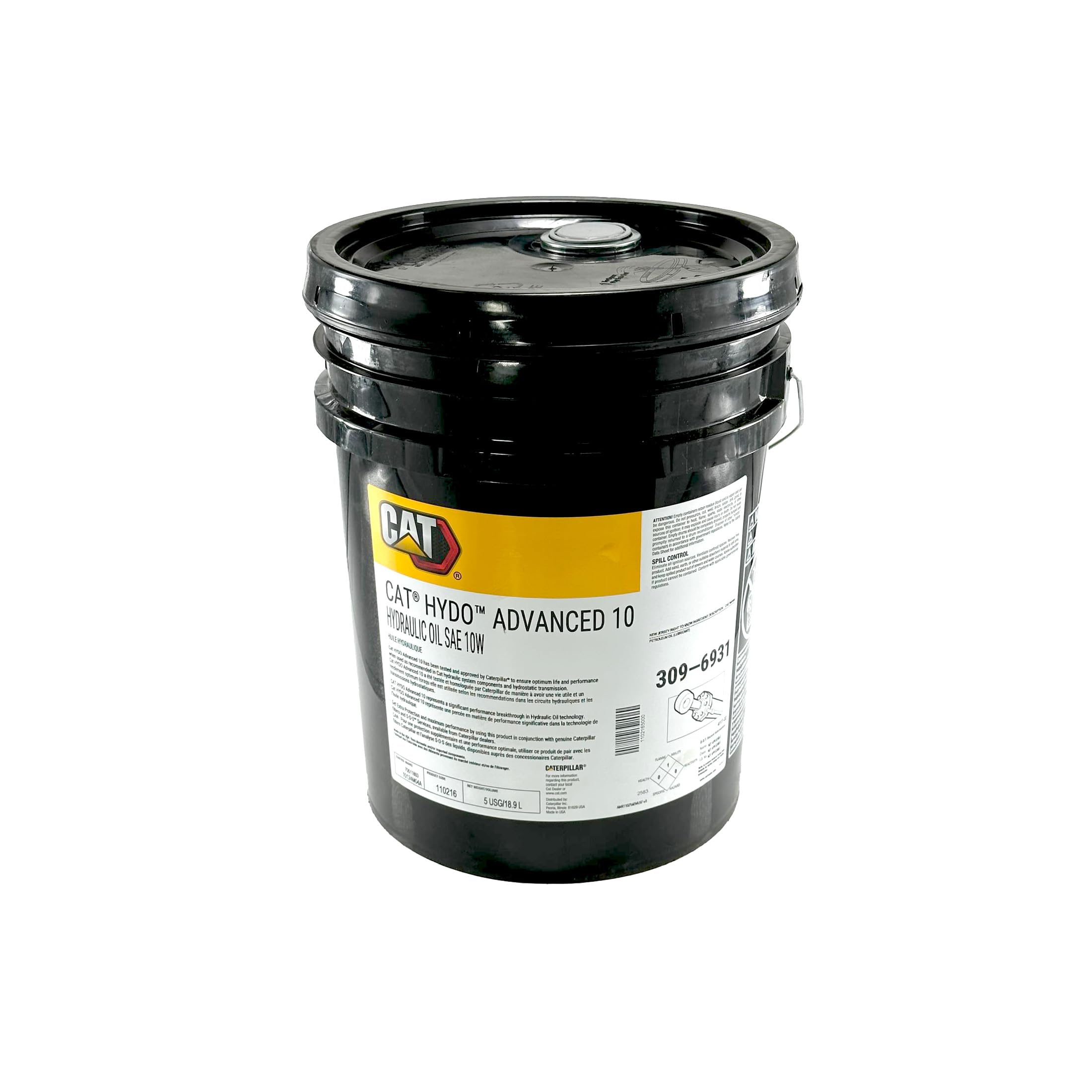 Cat 309-6931 HYDO Advanced 10 Hydraulic Oil, SAE 10W | 5 Gallons