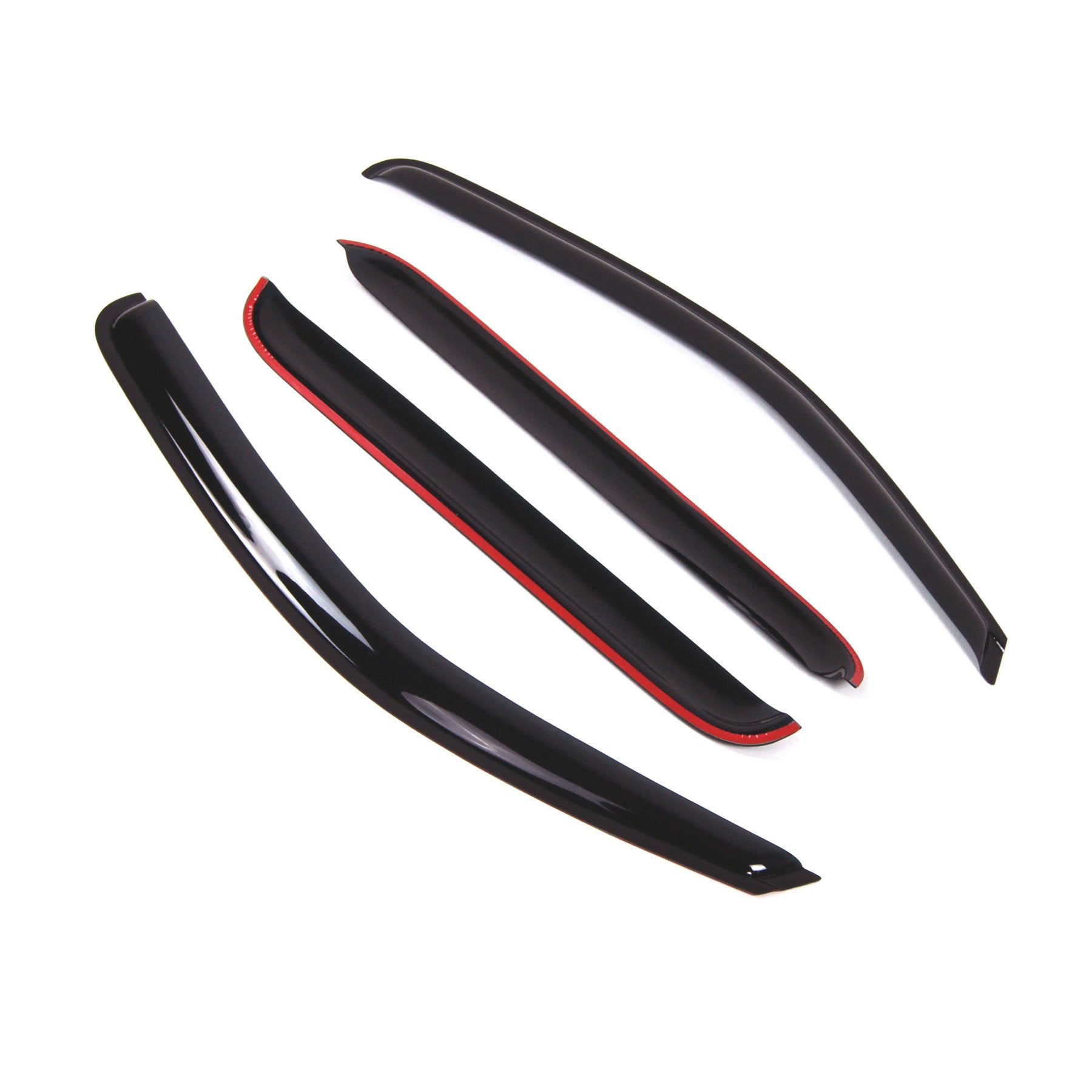 Tuningpros Outside Mount Window Vent Visors Rain Guards Compatible With Nissan Frontier Crew Cab 17-18 | Side Window Wind Deflec