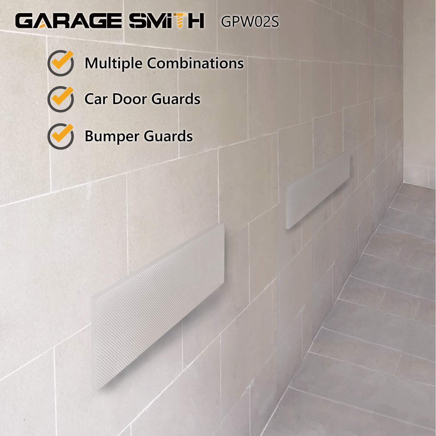 Ampulla Garage Smith Garage Wall Protector Car Door Protectors, Designed In Germany (4-Pack White)