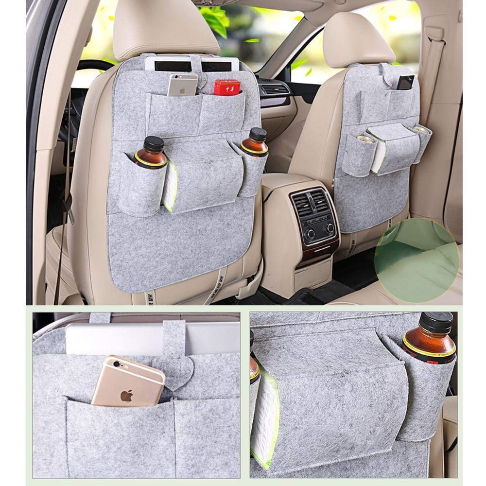 Spedy Car Auto Seat Back Multi Pocket Storage Bag Organizer Dark White 1 Piece Backorganiser5