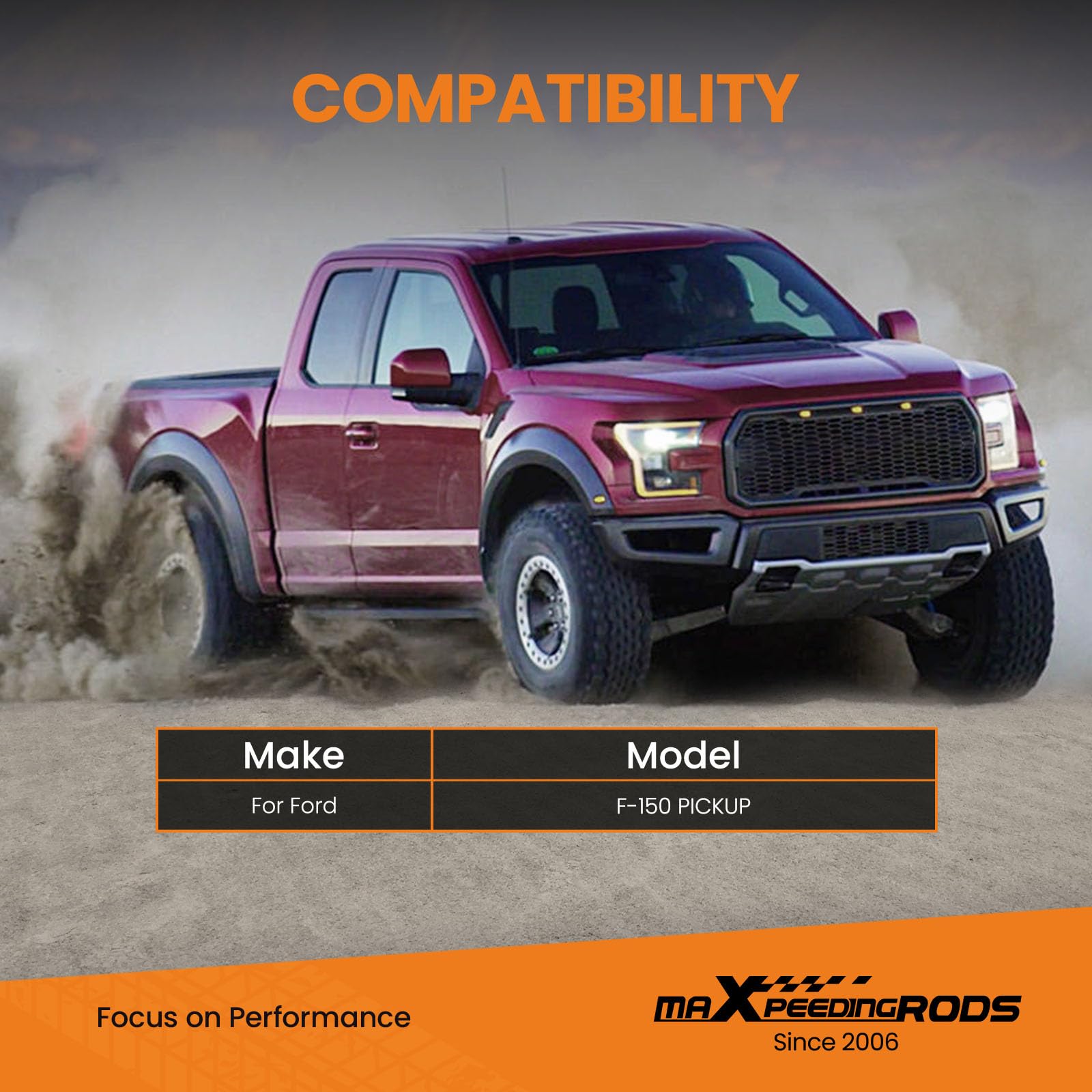 Maxpeedingrods Rear Air Suspension Bags Kit 5000 Lbs For Ford F-150 2004-2014 4Wd Air Helper Spring Kitv W/Internal Jounce Bumper