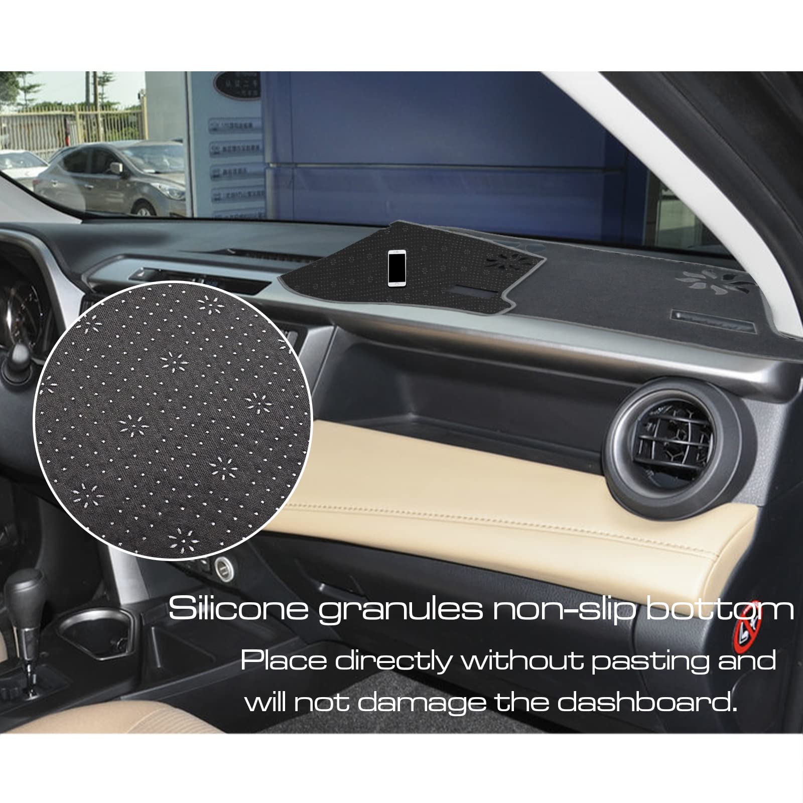 Senshine For Toyota Rav4 Accessories 2019 2020 2021 2022 2023 2024 Dashboard Cover Center Console Cover Dash Mat Carpet Protecto